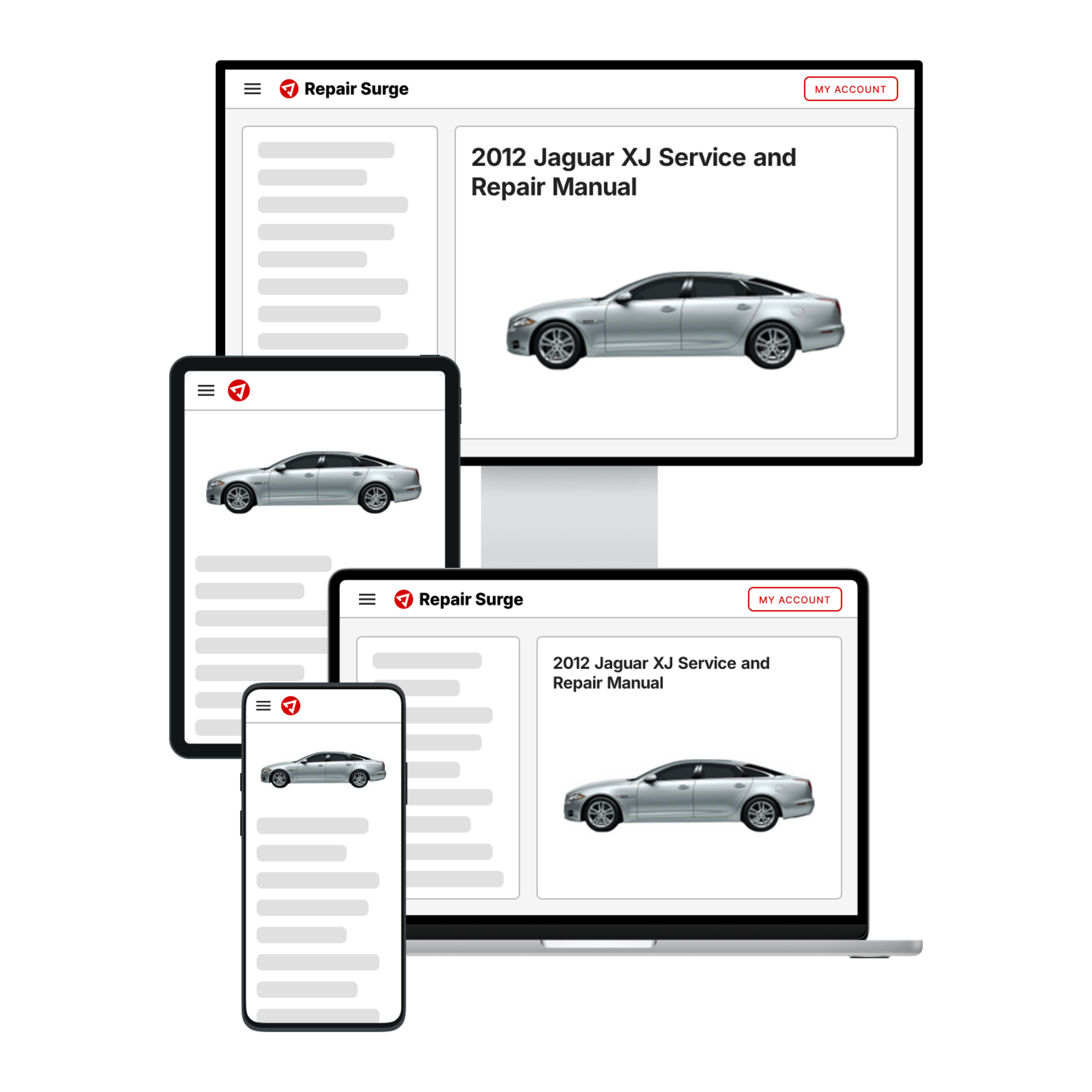 2012 Jaguar XJ service and repair manual hero image