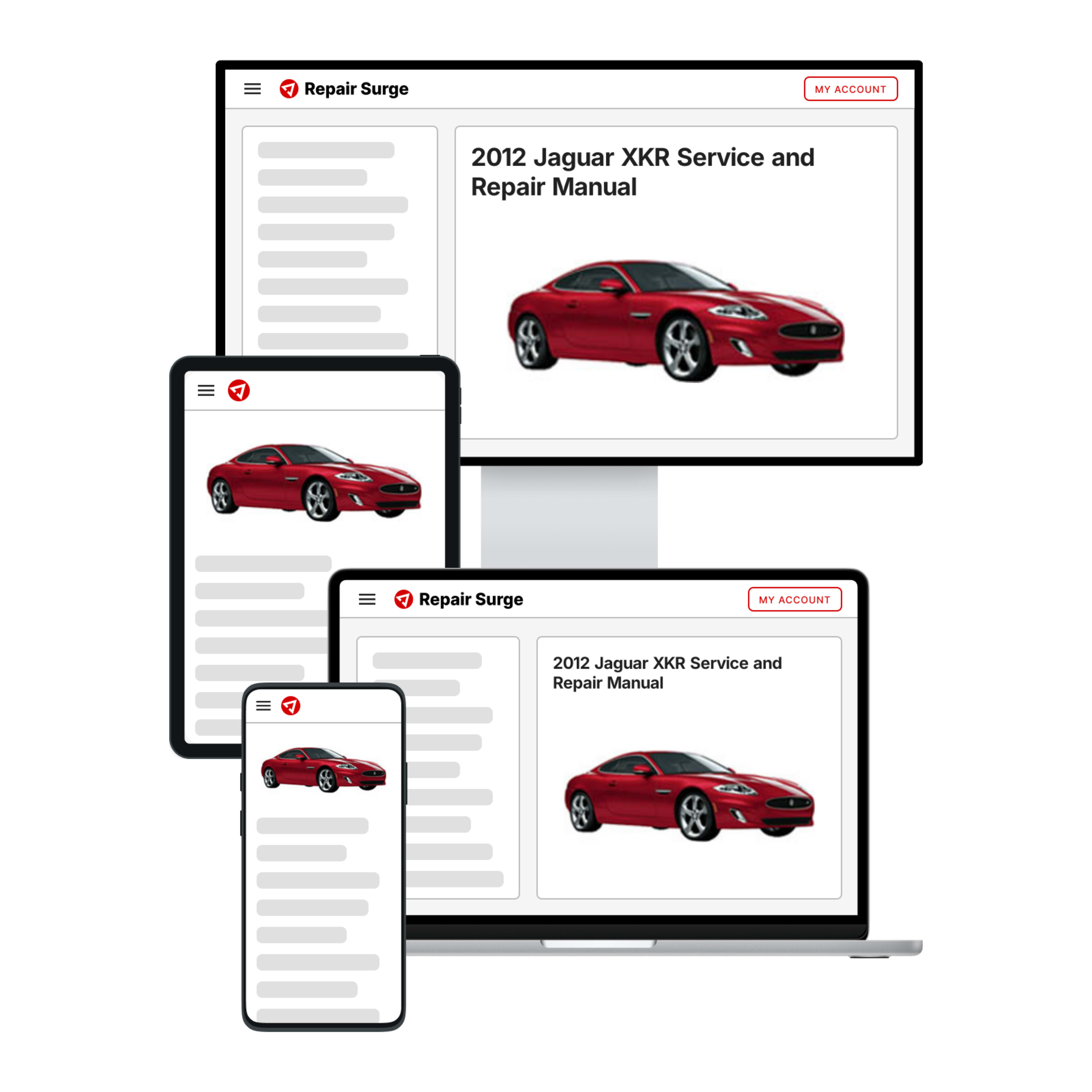 2012 Jaguar XKR service and repair manual hero image