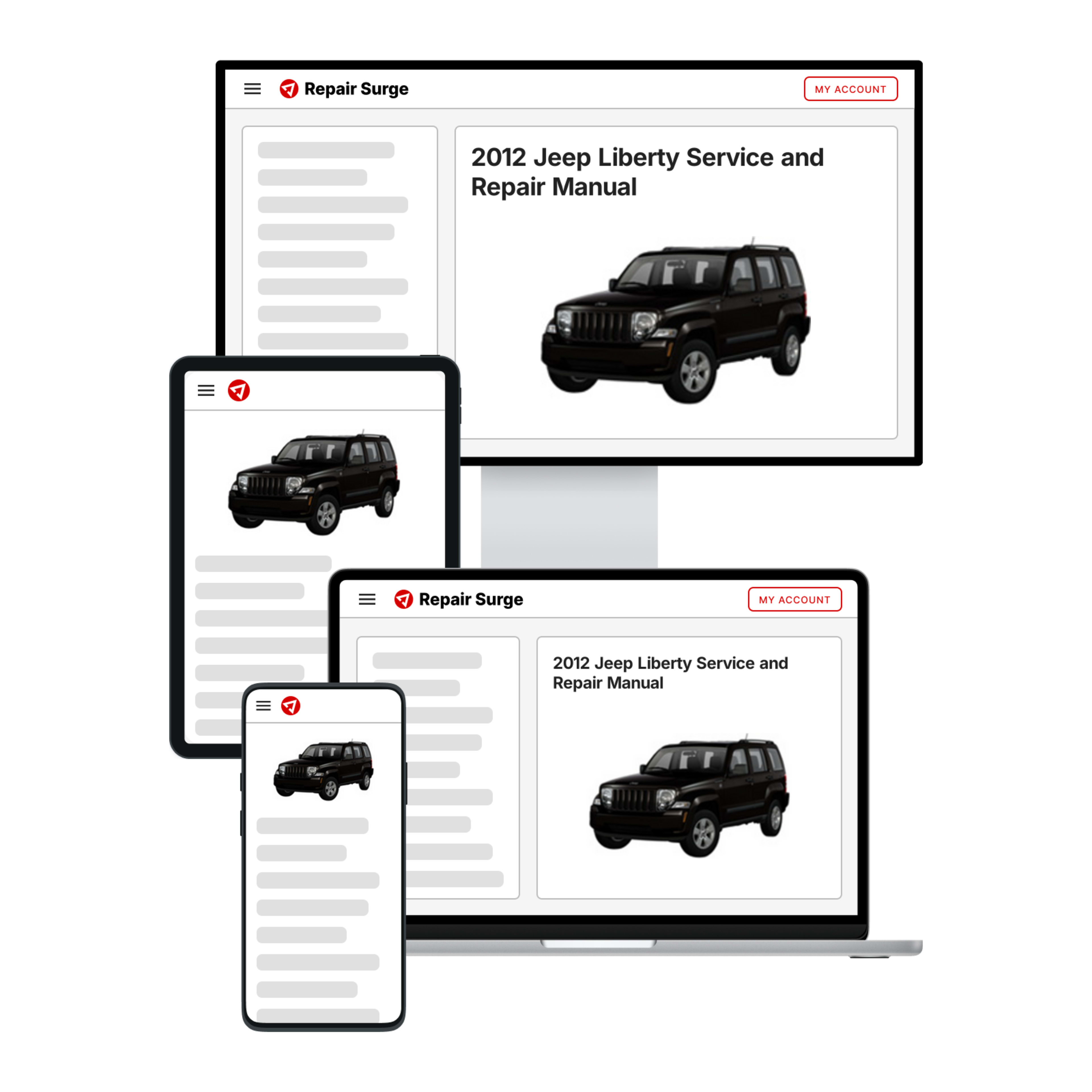 2012 Jeep Liberty service and repair manual hero image