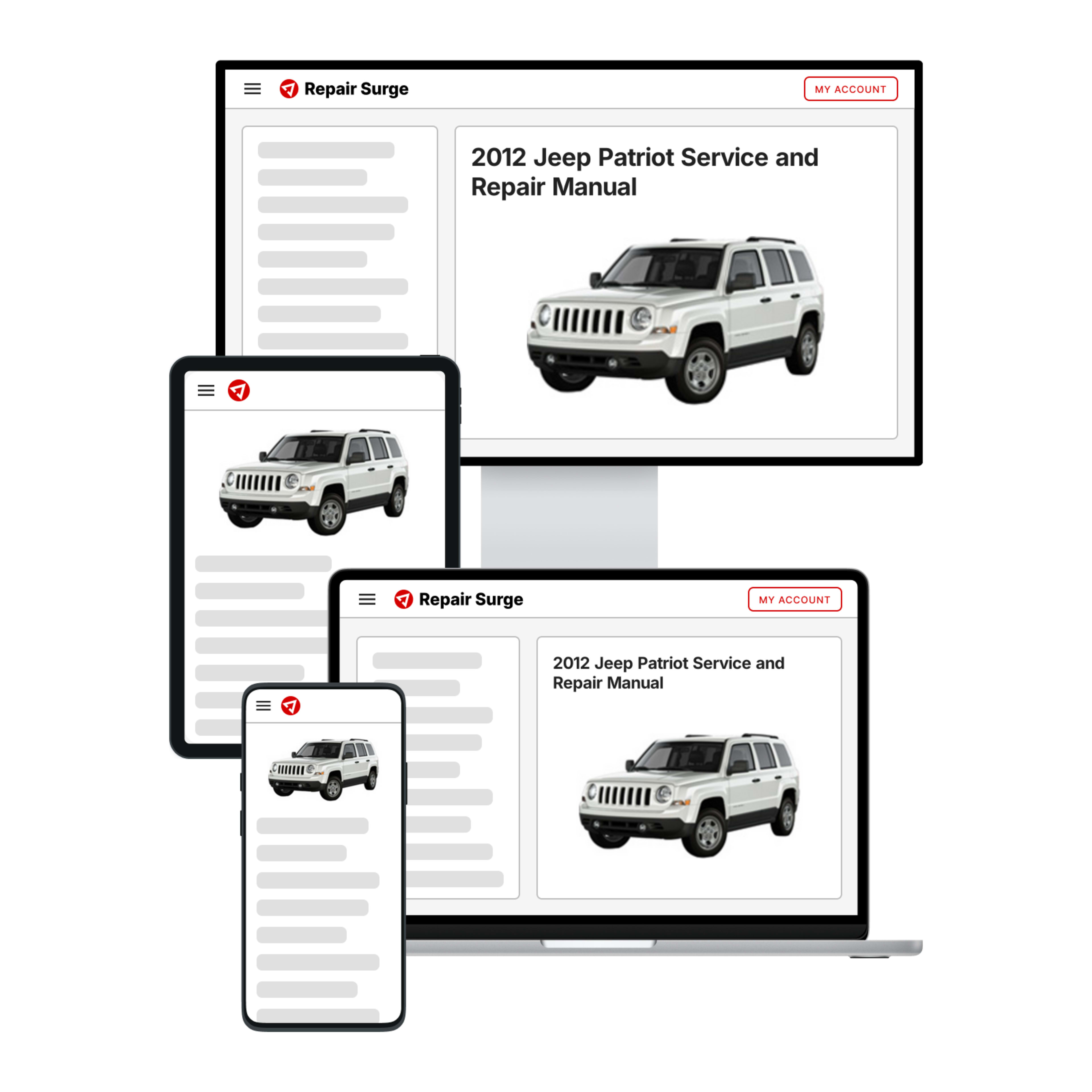 2012 Jeep Patriot service and repair manual hero image