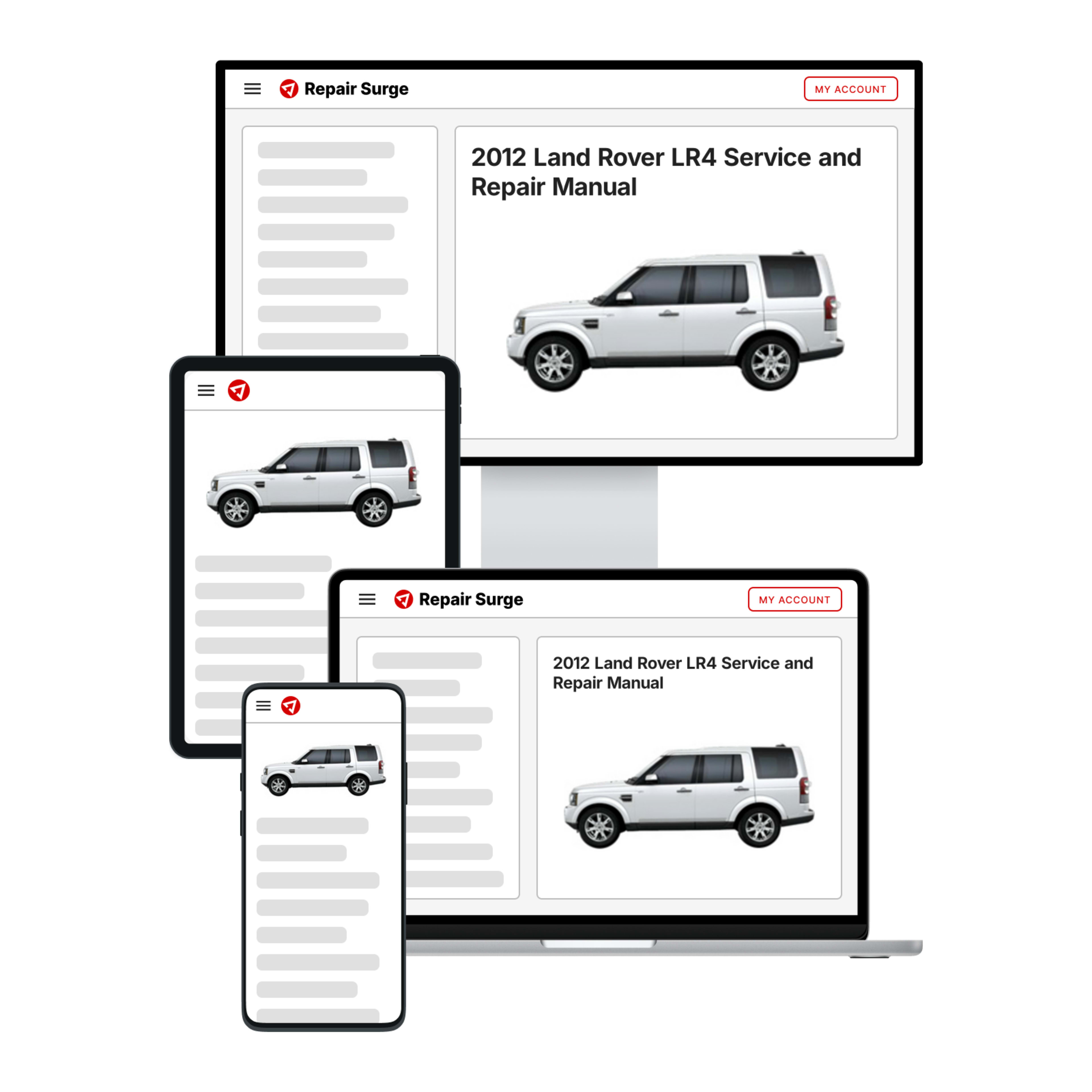 2012 Land Rover LR4 service and repair manual hero image