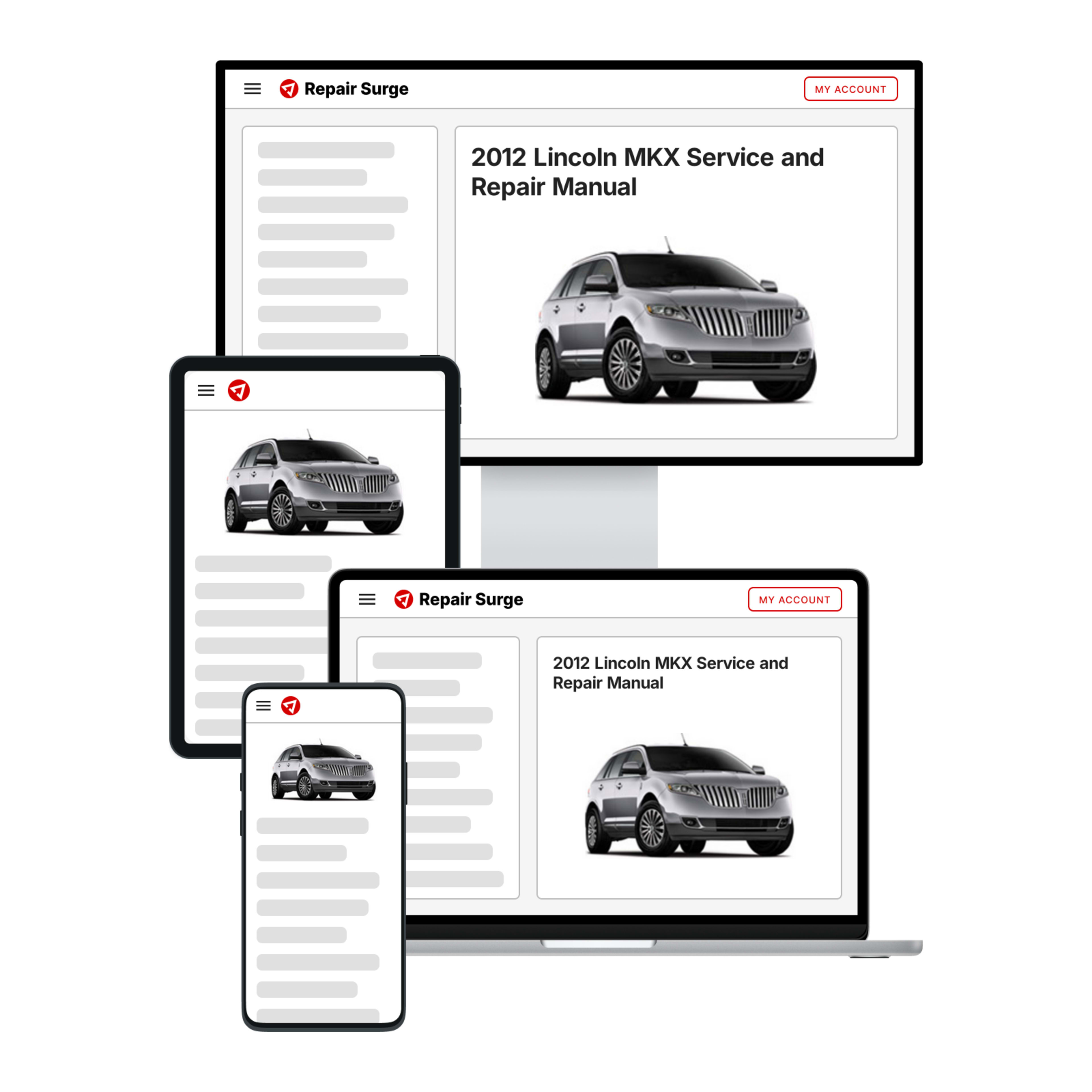 2012 Lincoln MKX service and repair manual hero image