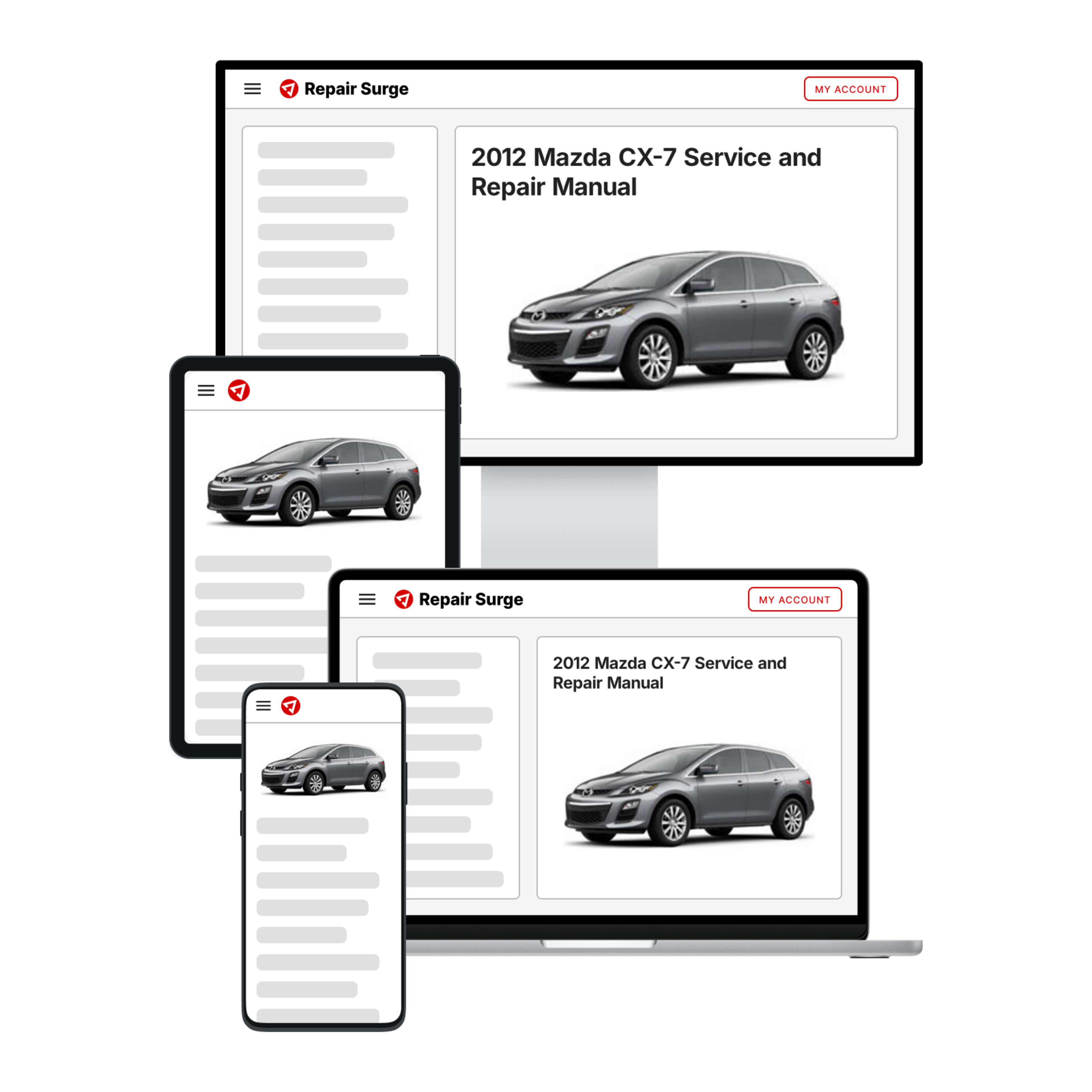 2012 Mazda CX-7 service and repair manual hero image