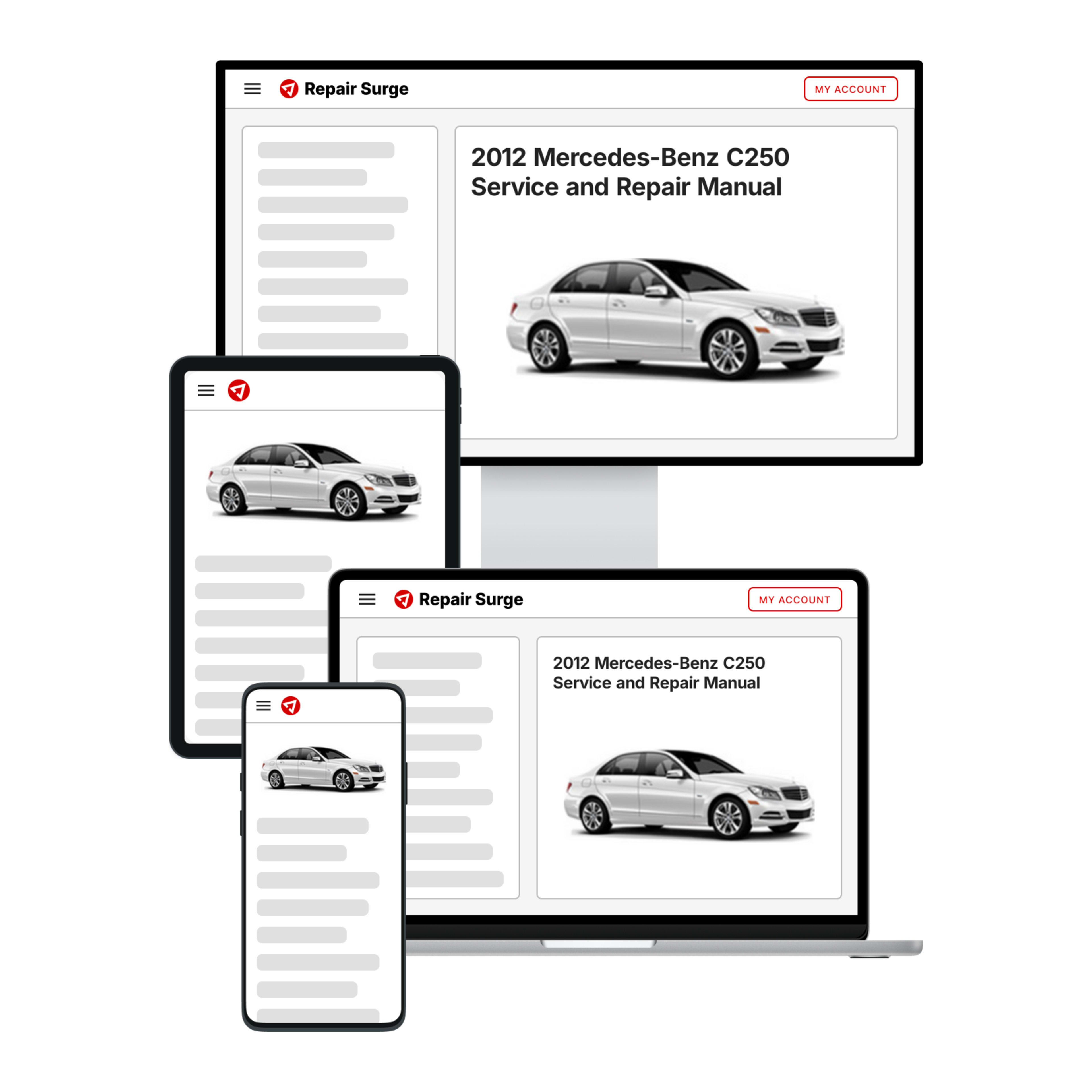 2012 Mercedes-Benz C250 service and repair manual hero image