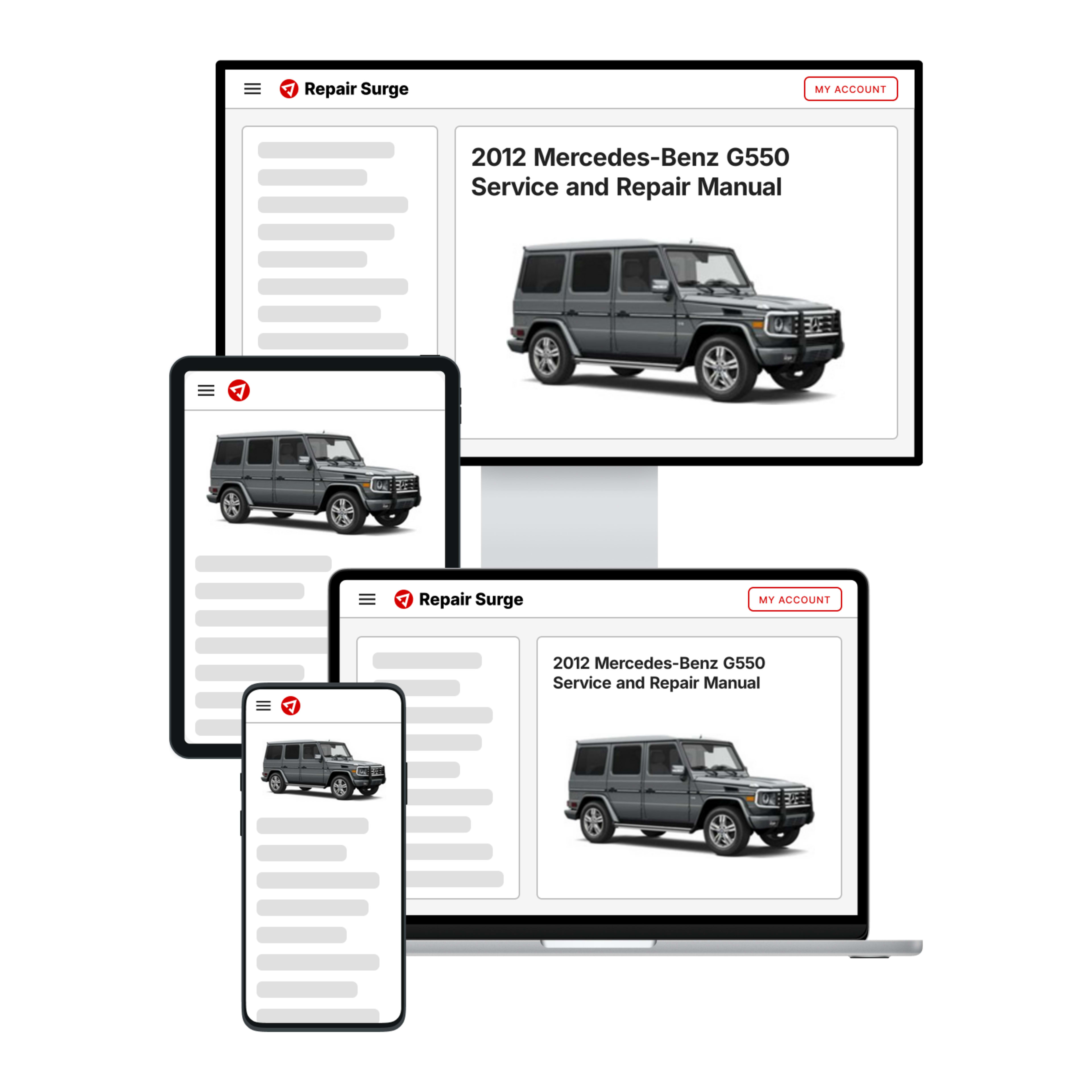 2012 Mercedes-Benz G550 service and repair manual hero image
