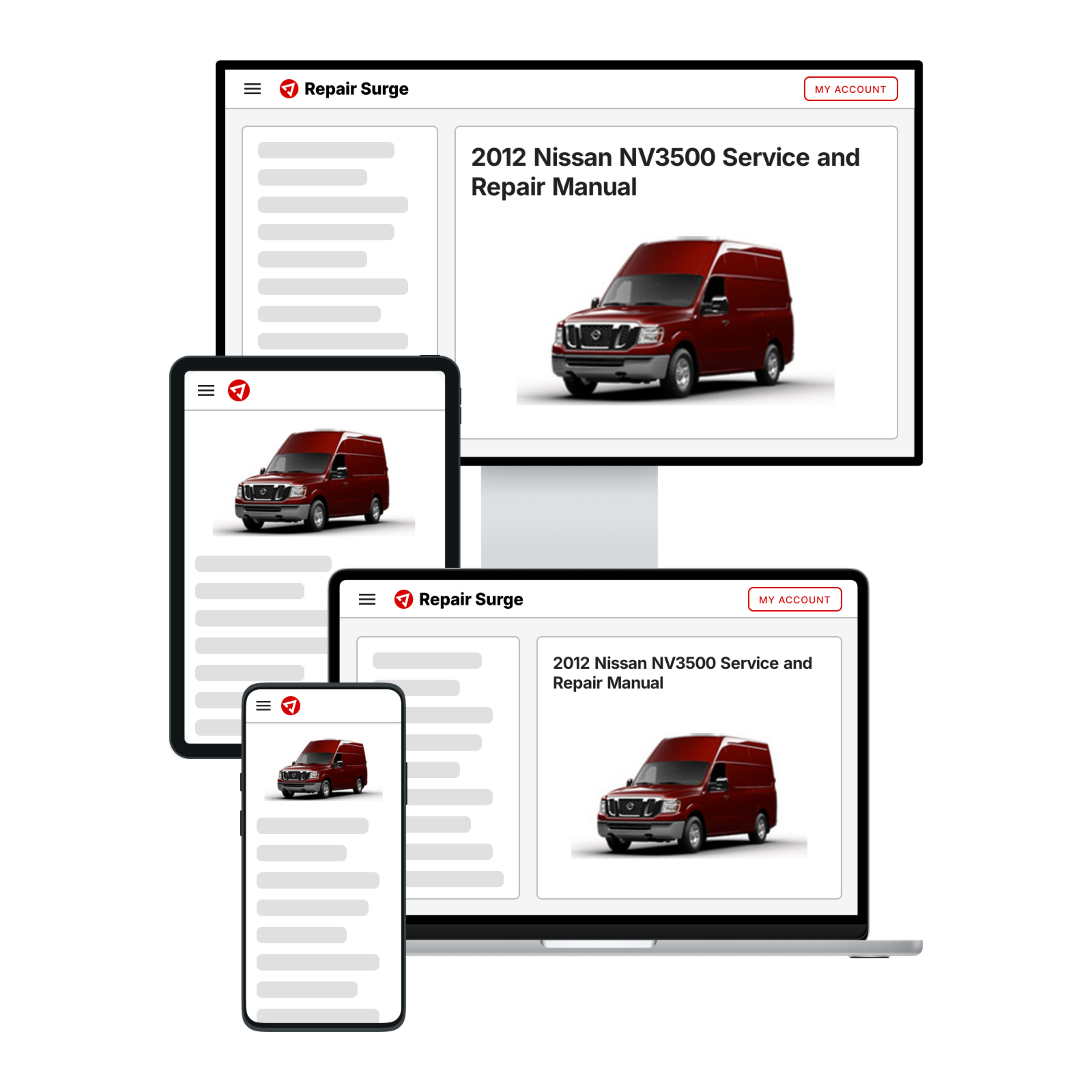 2012 Nissan NV3500 service and repair manual hero image