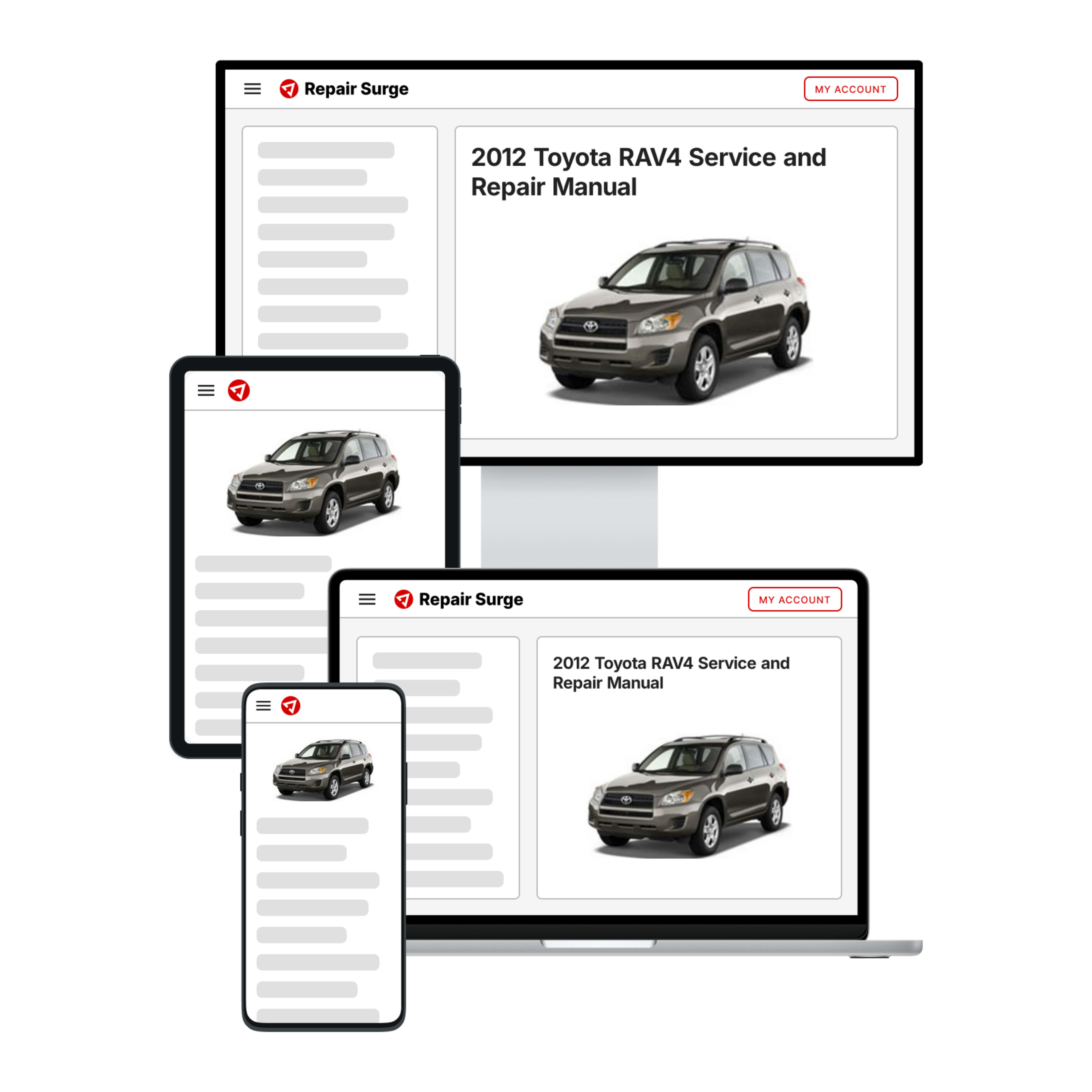 2012 Toyota RAV4 service and repair manual hero image