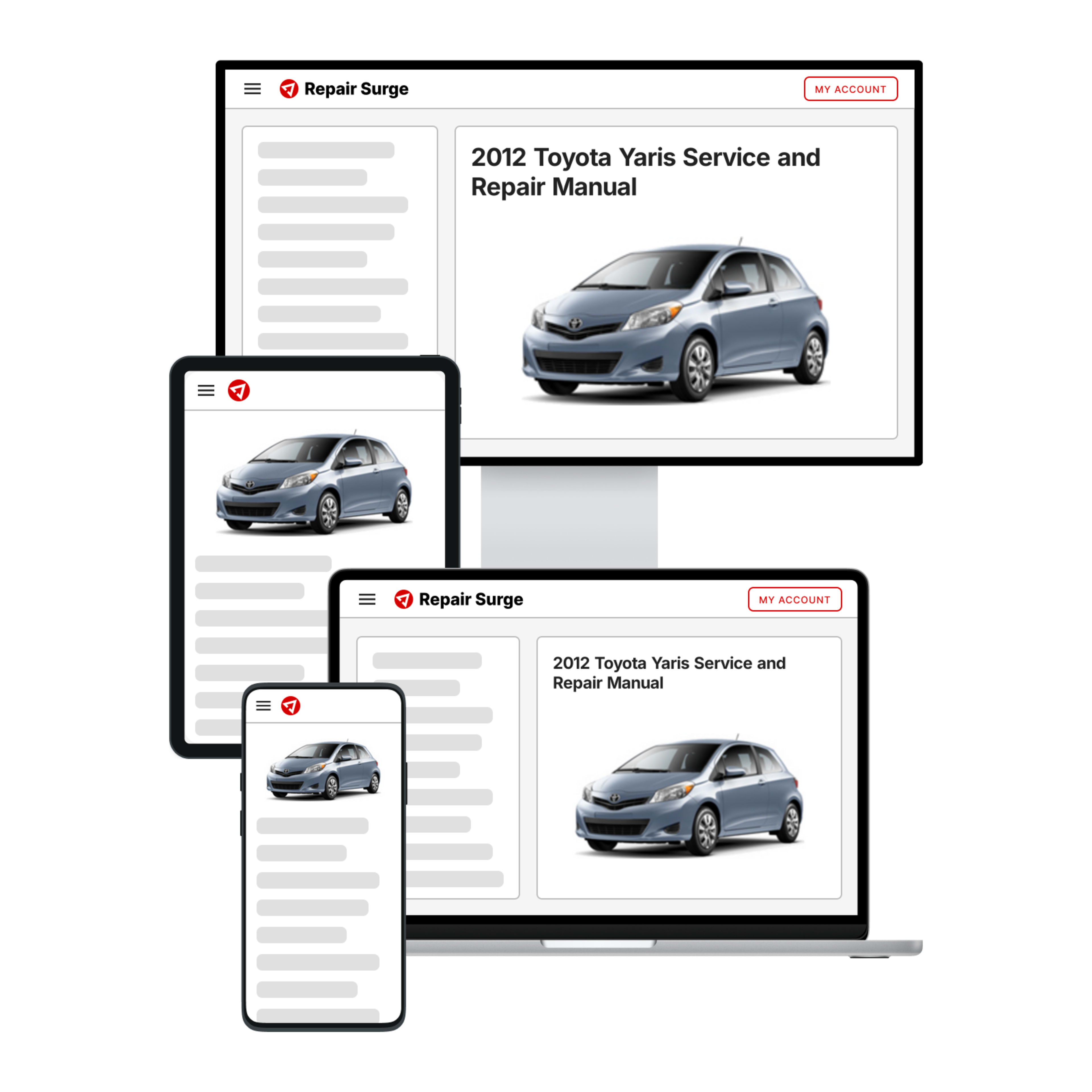 2012 Toyota Yaris service and repair manual hero image