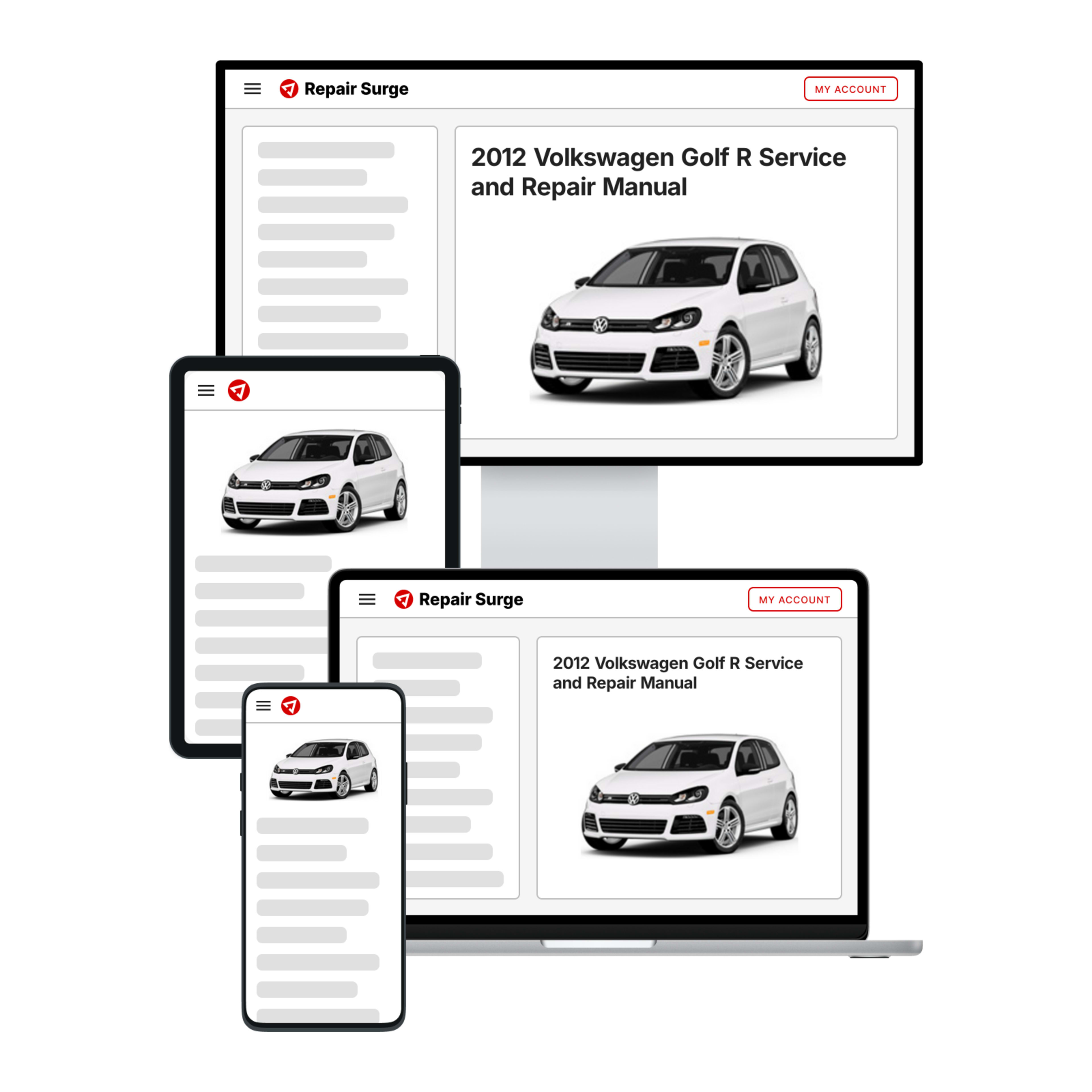 2012 Volkswagen Golf R service and repair manual hero image