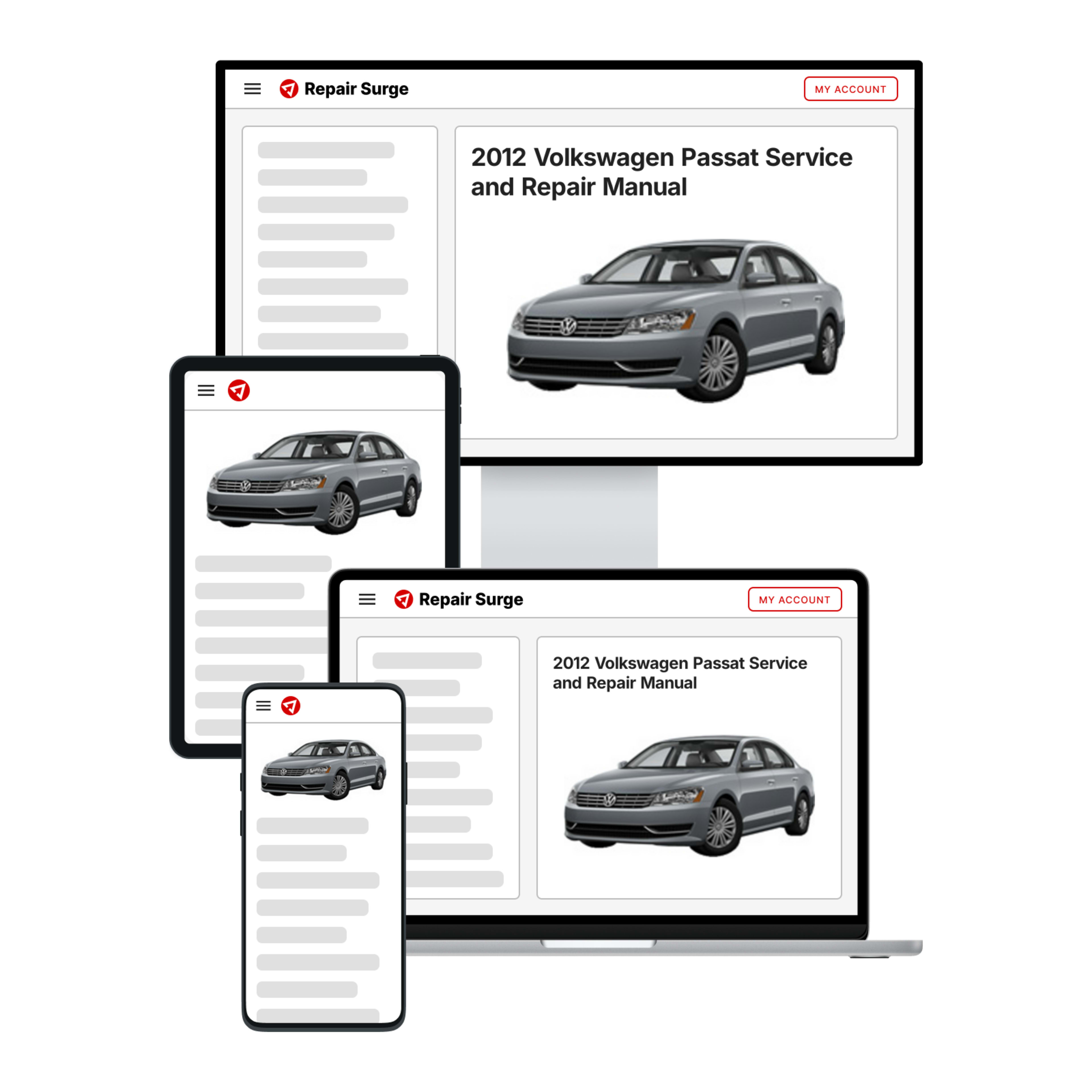 2012 Volkswagen Passat service and repair manual hero image