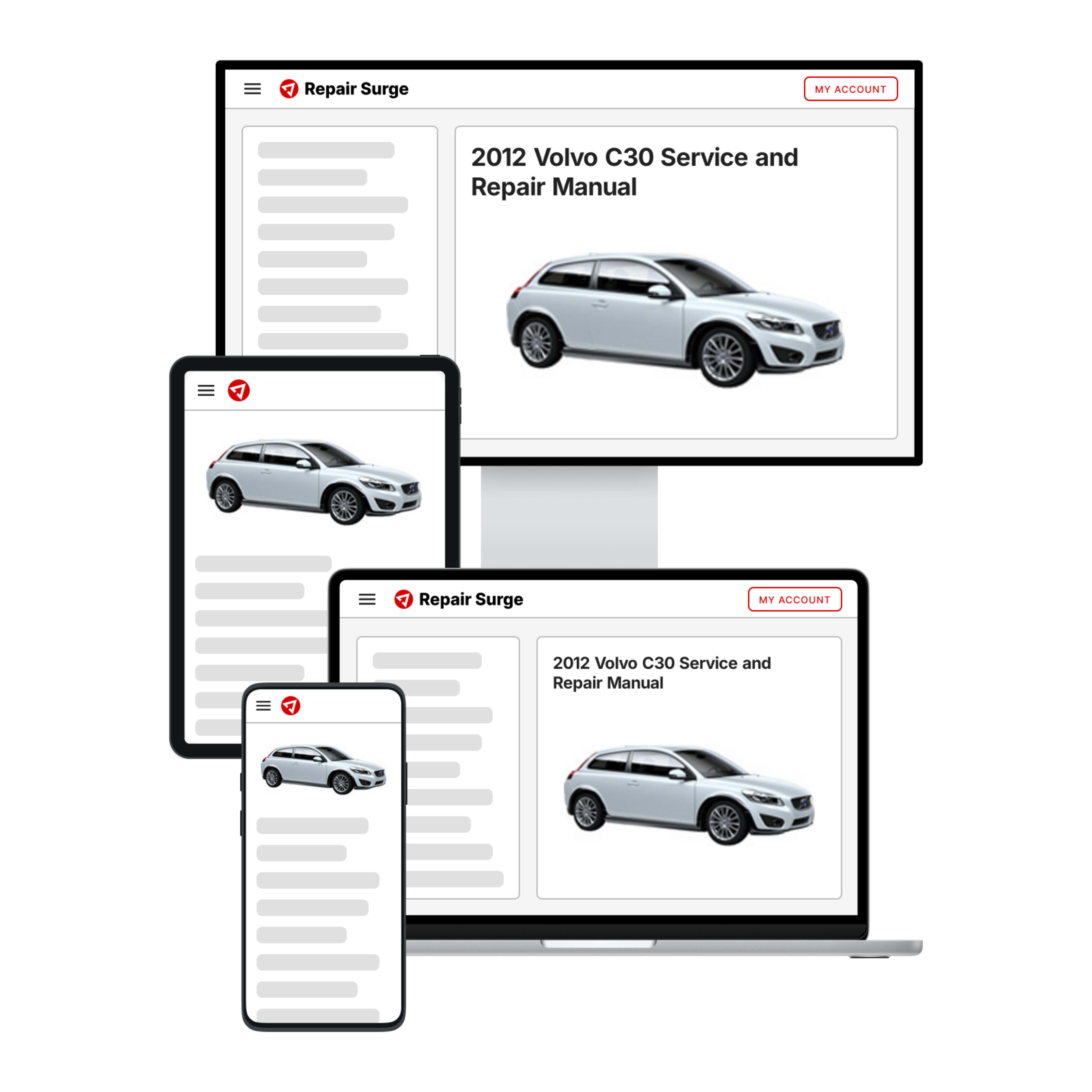 2012 Volvo C30 service and repair manual hero image