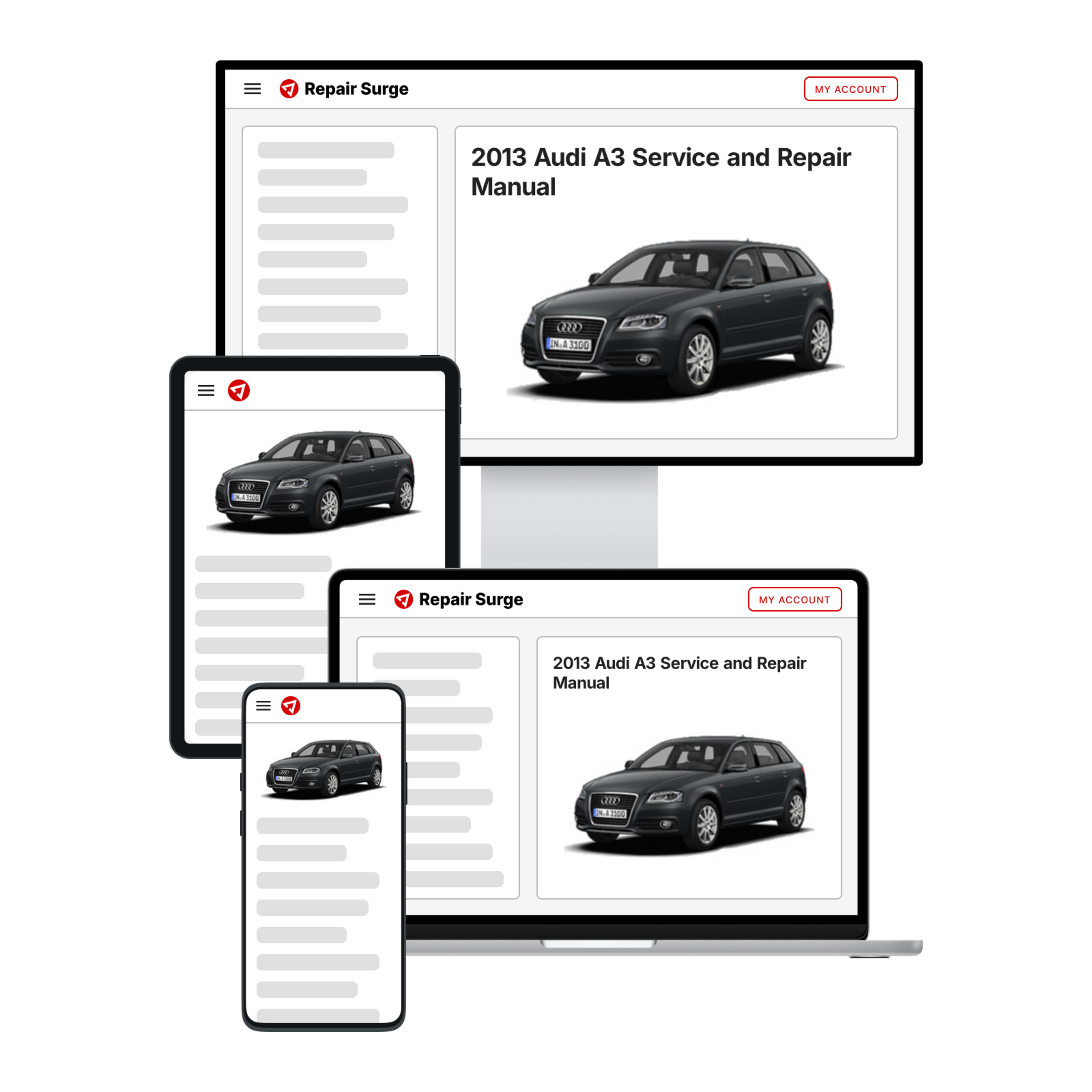 2013 Audi A3 service and repair manual hero image