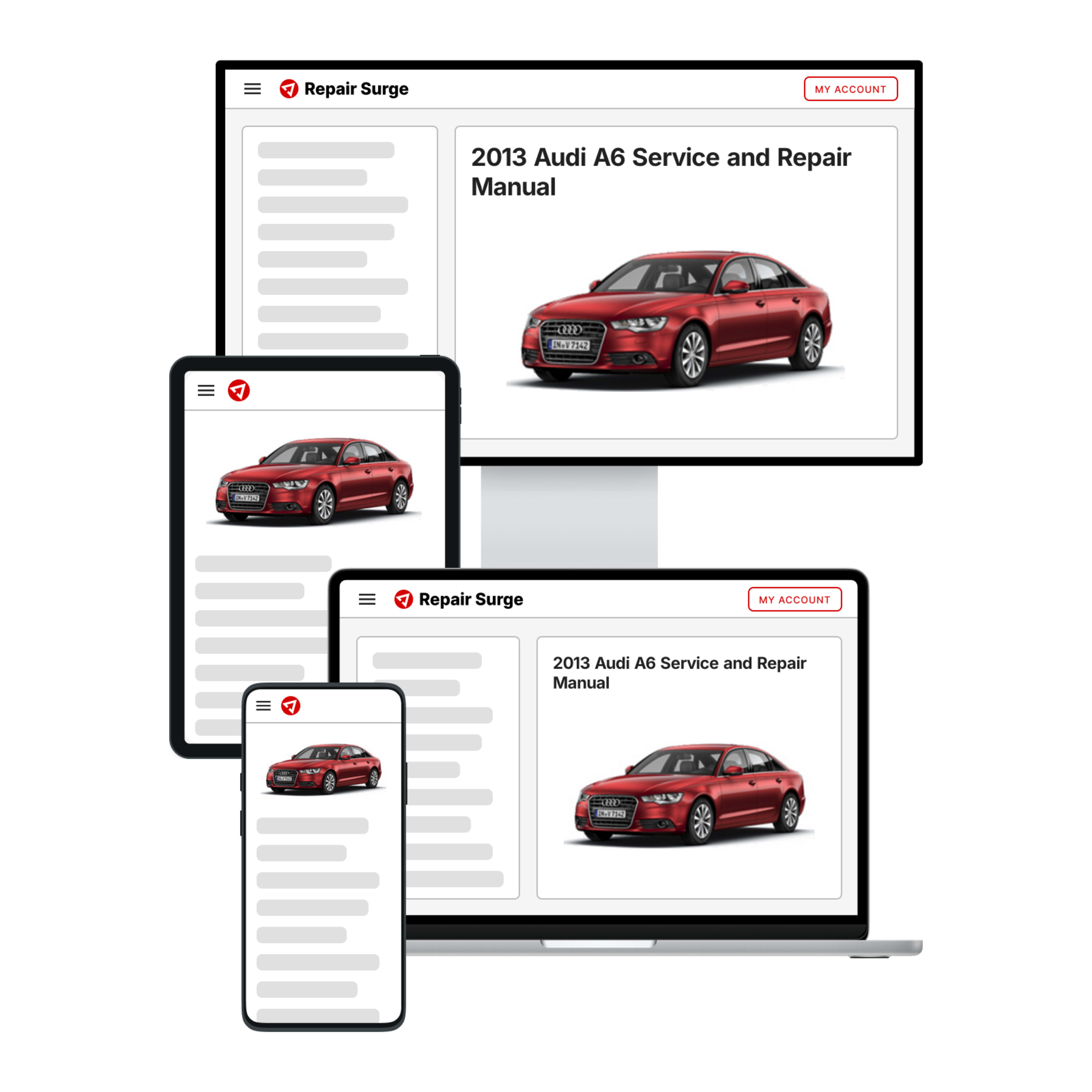 2013 Audi A6 service and repair manual hero image