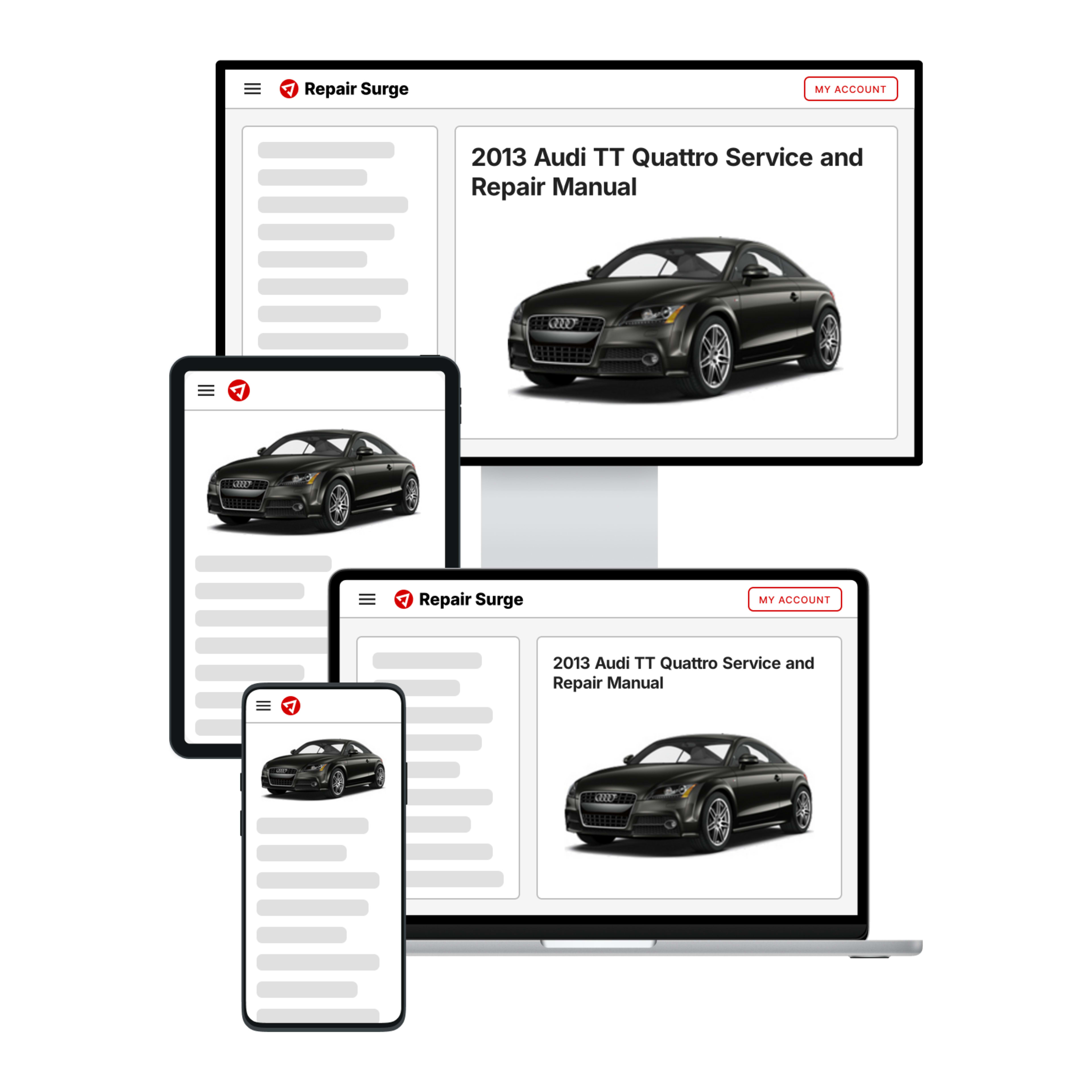 2013 Audi TT Quattro service and repair manual hero image