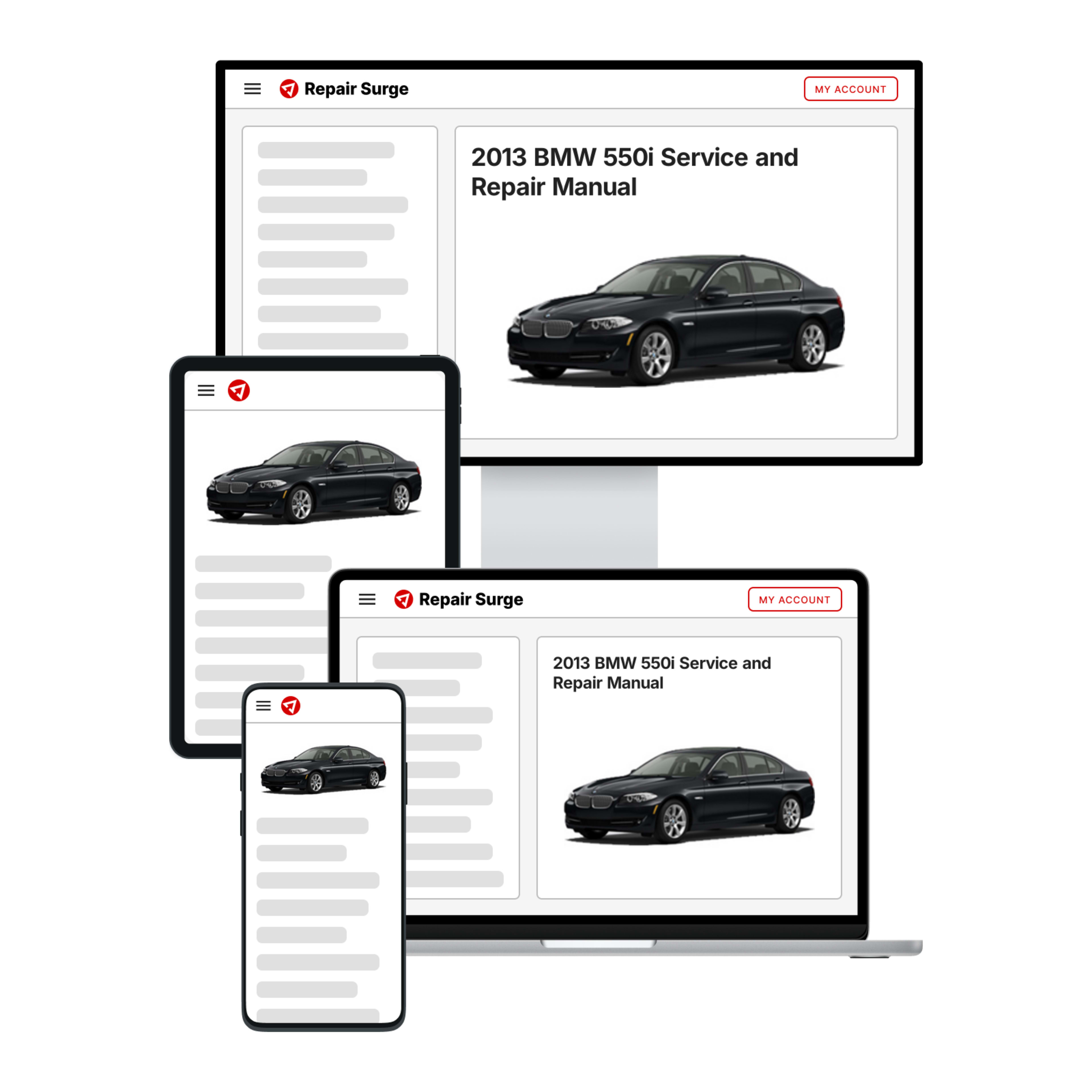 2013 BMW 550i service and repair manual hero image
