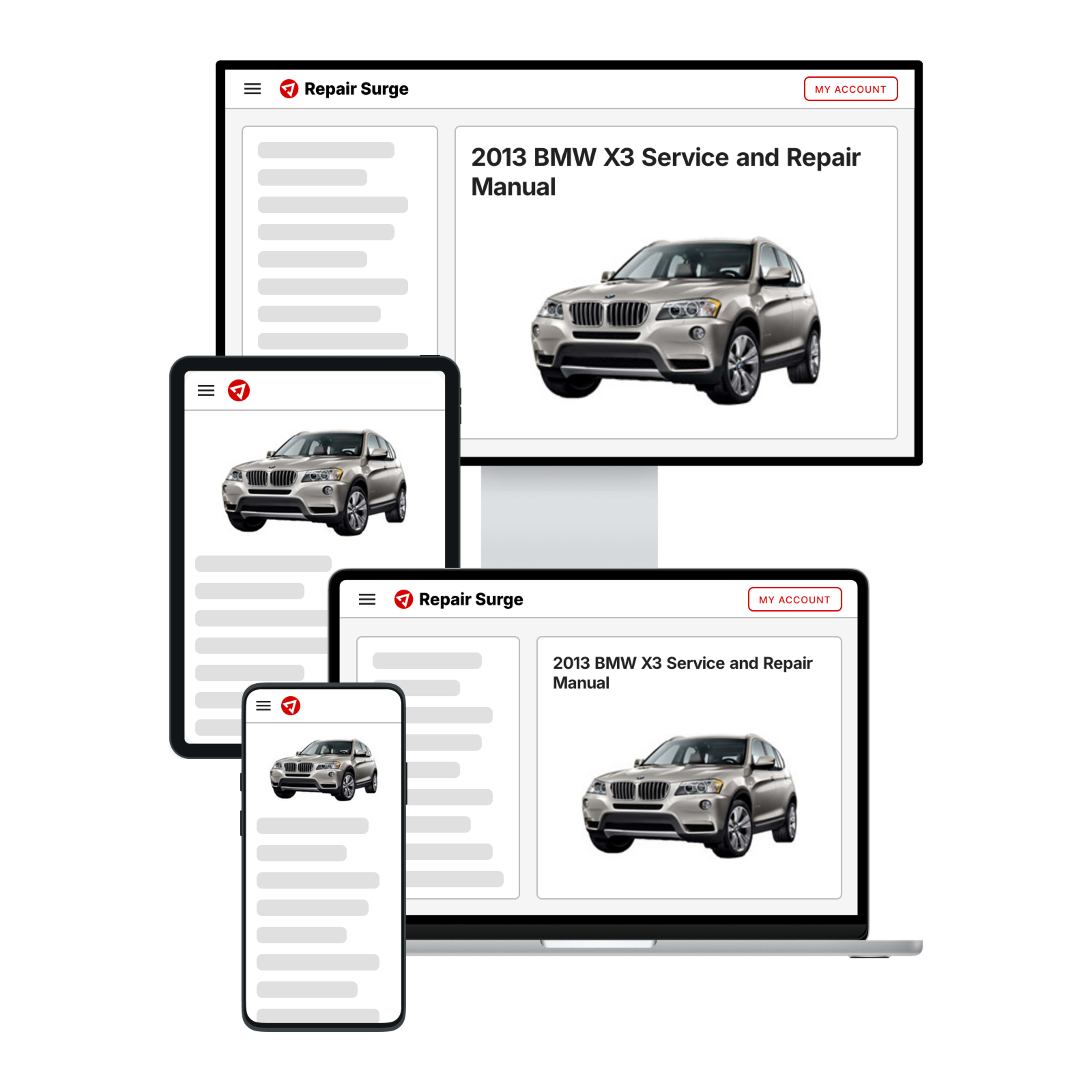 2013 BMW X3 service and repair manual hero image