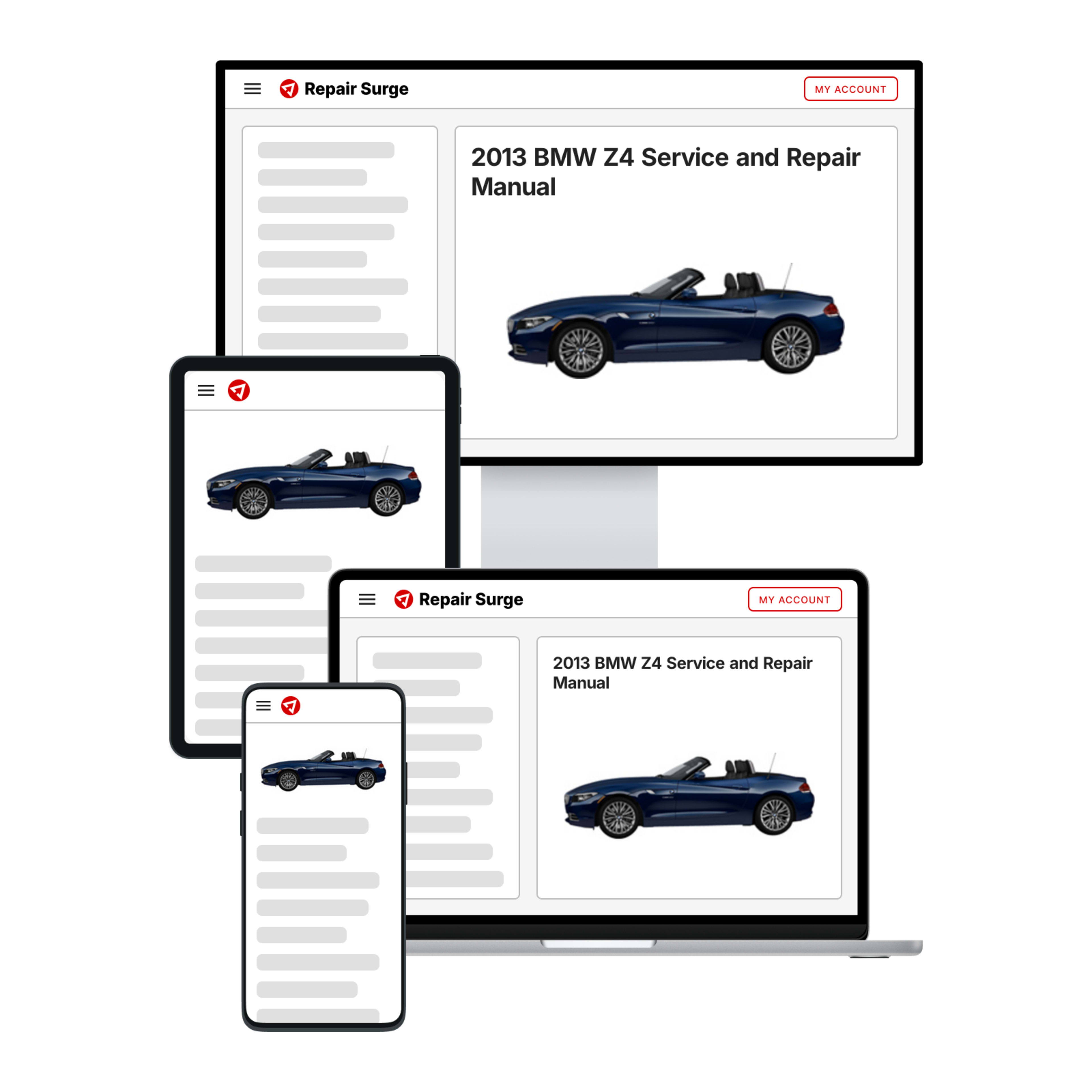 2013 BMW Z4 service and repair manual hero image