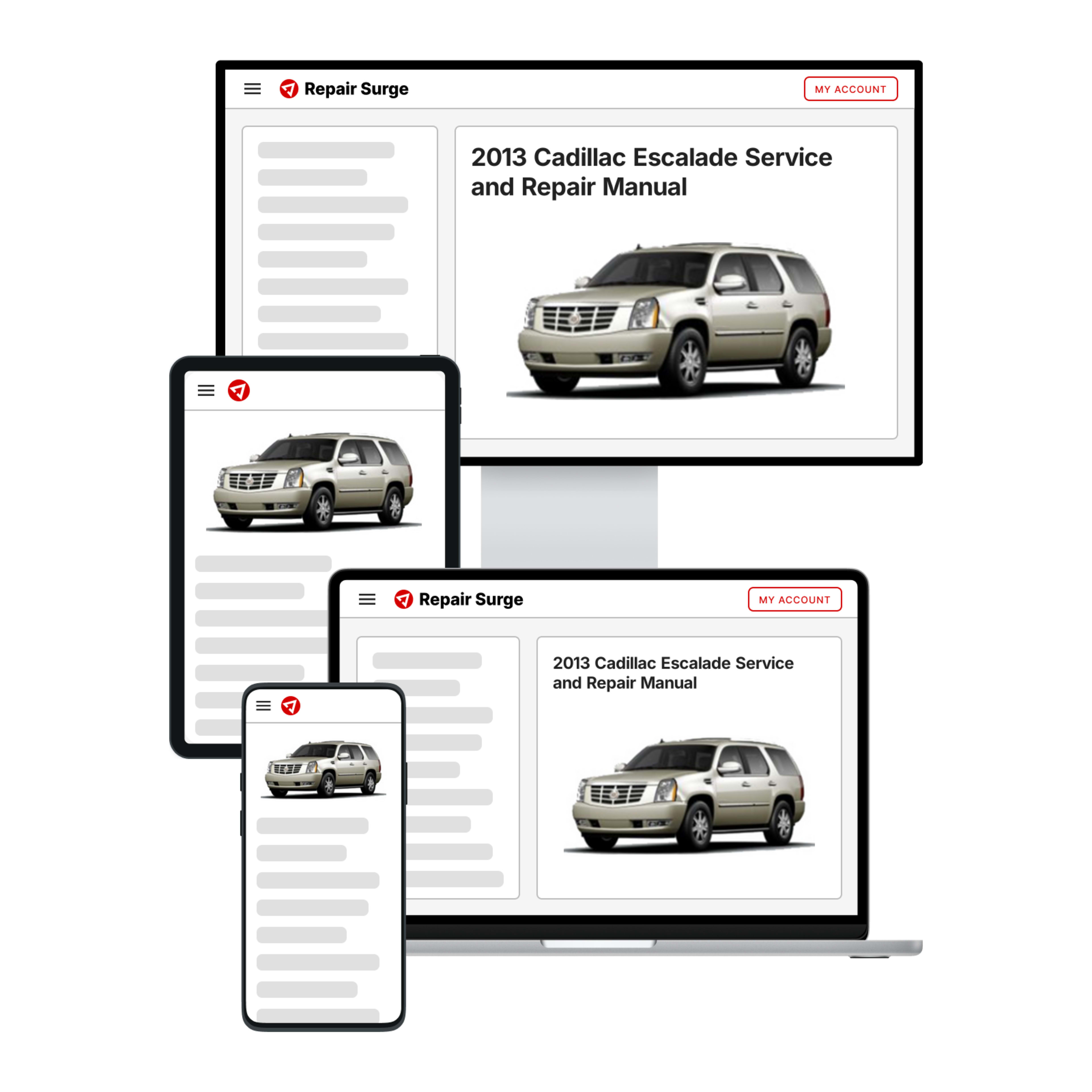 2013 Cadillac Escalade service and repair manual hero image
