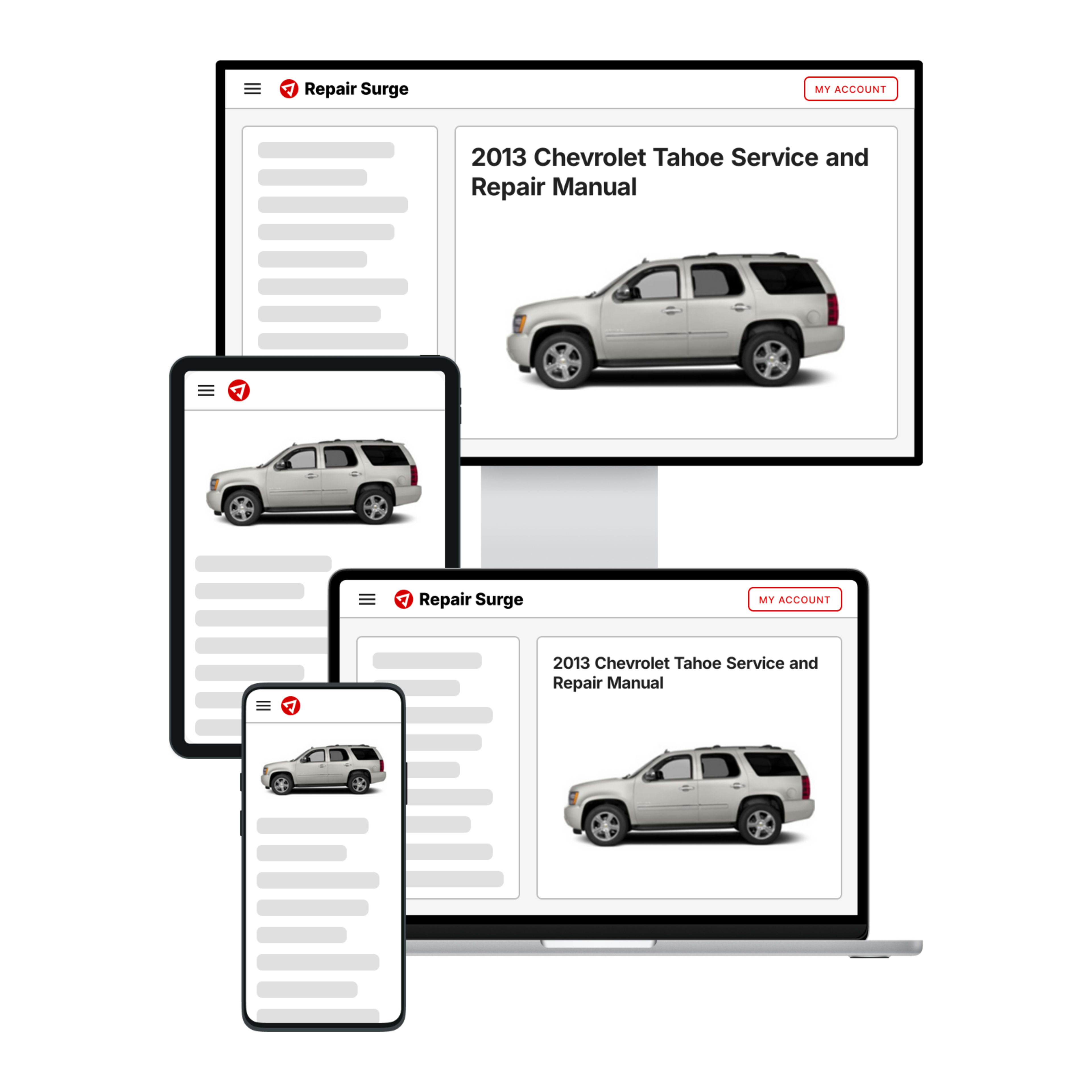 2013 Chevrolet Tahoe service and repair manual hero image