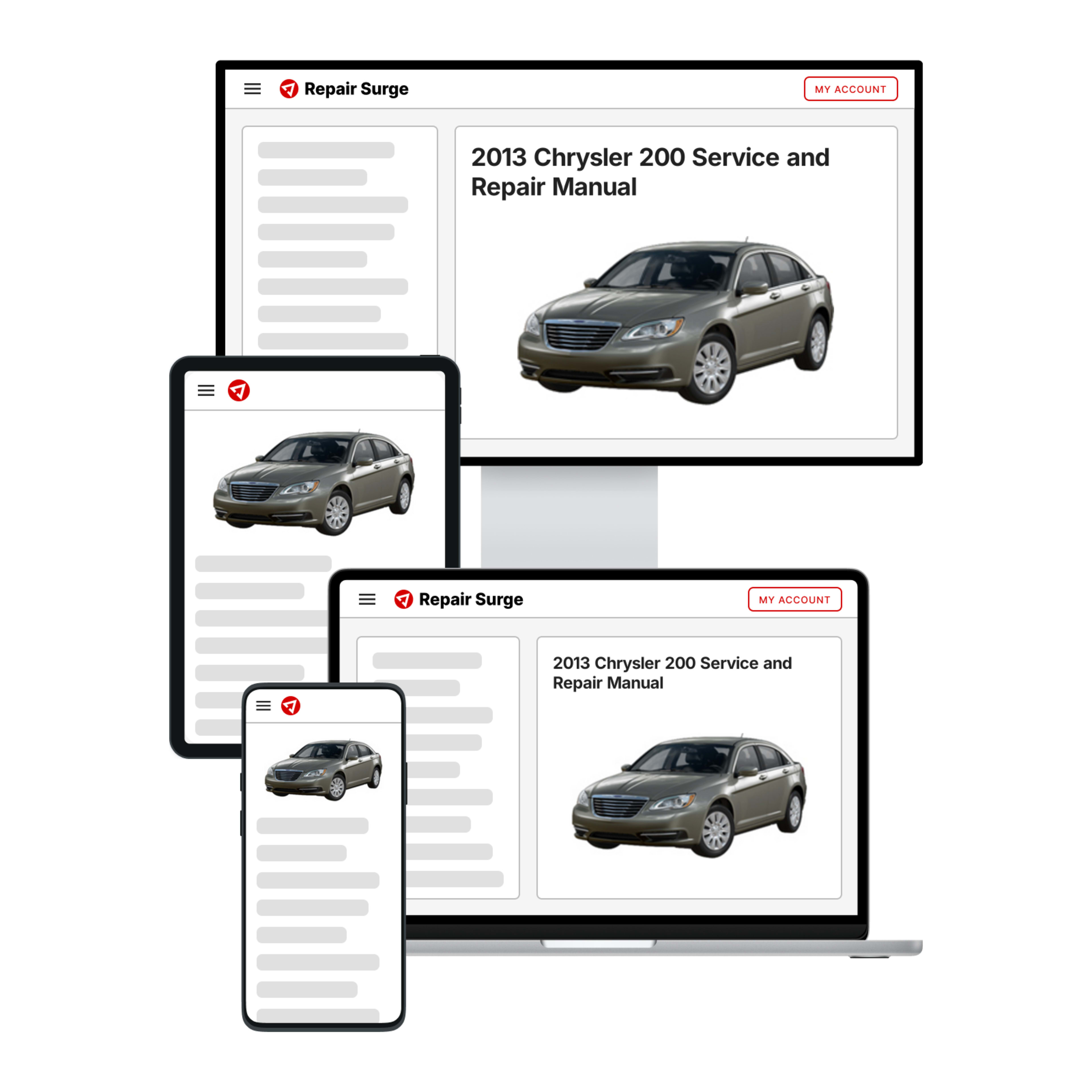 2013 Chrysler 200 service and repair manual hero image