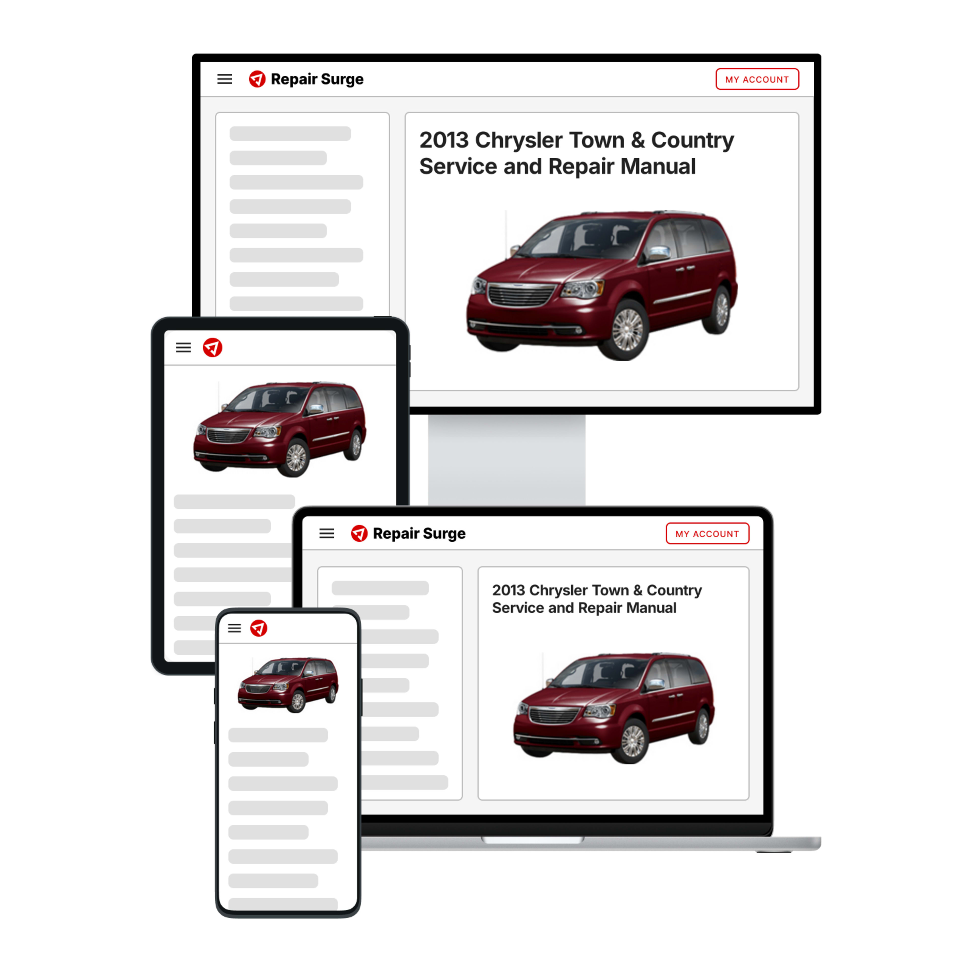 2013 Chrysler Town & Country service and repair manual hero image
