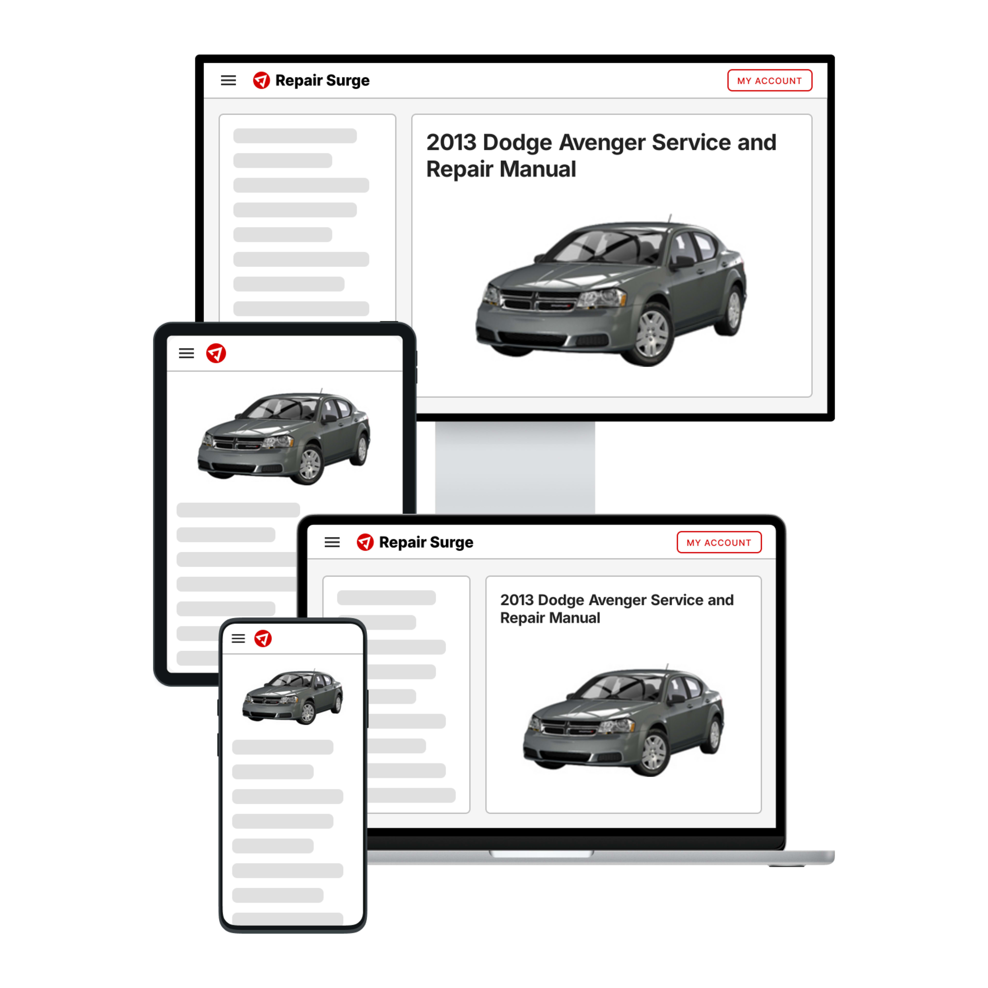2013 Dodge Avenger service and repair manual hero image