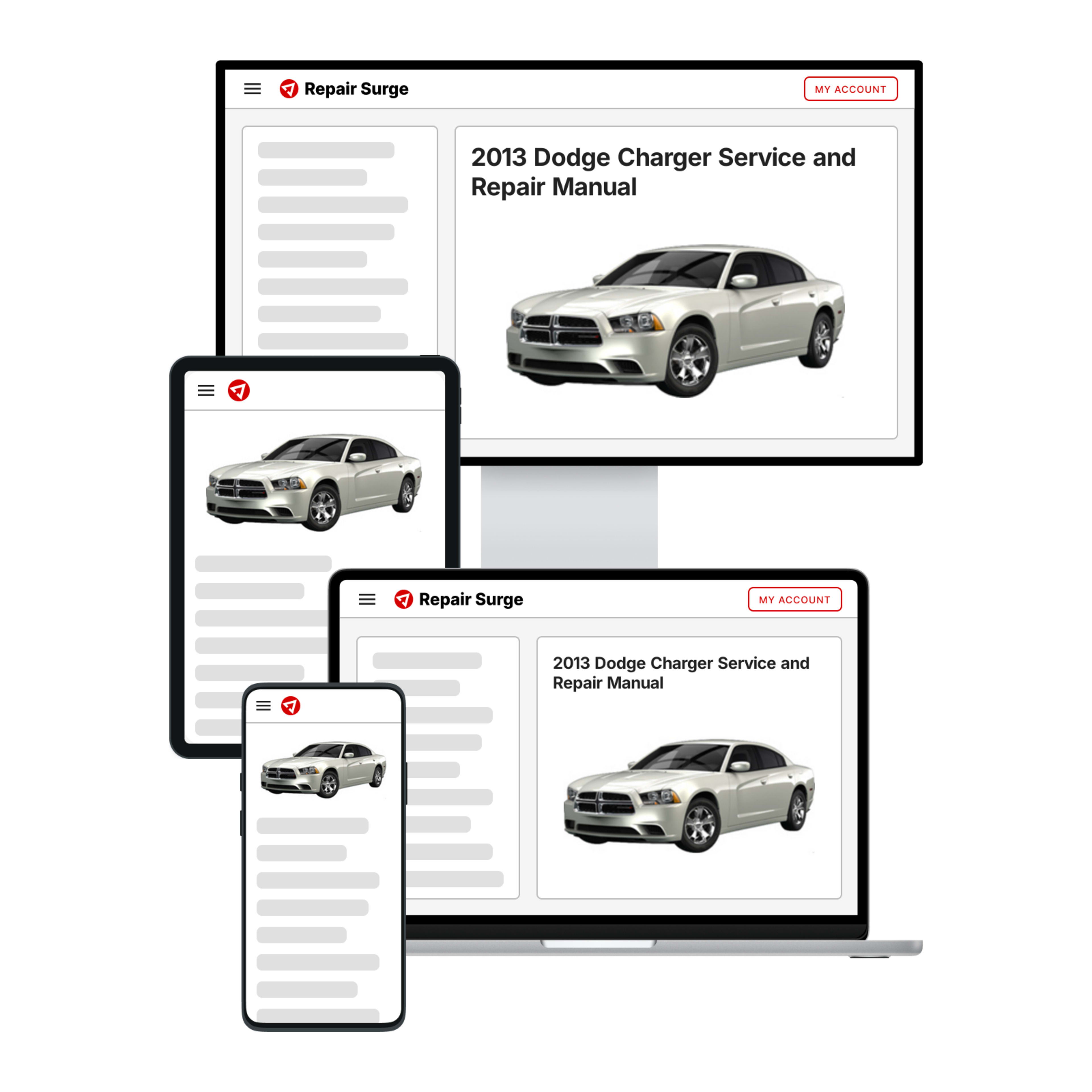 2013 Dodge Charger service and repair manual hero image