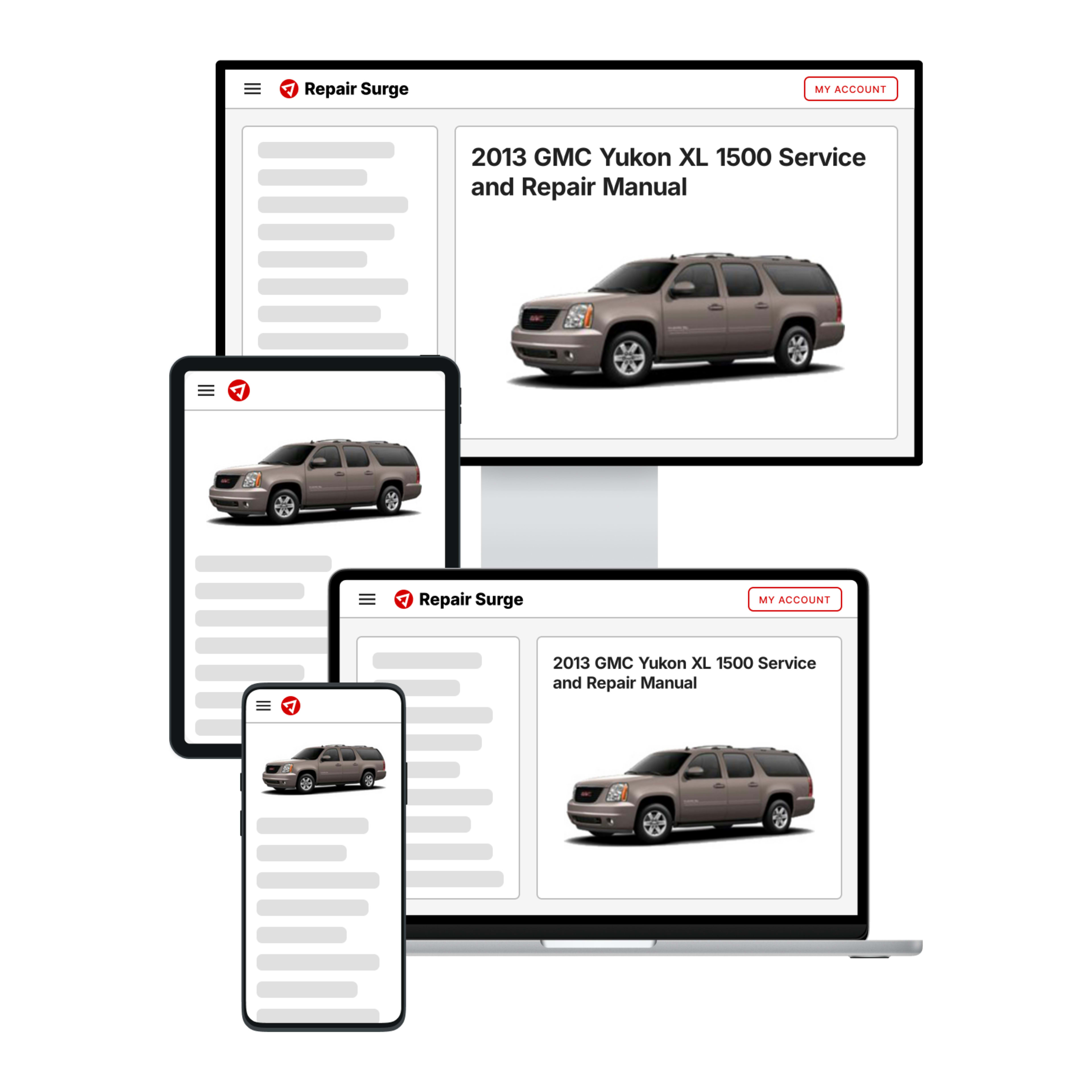2013 GMC Yukon XL 1500 service and repair manual hero image
