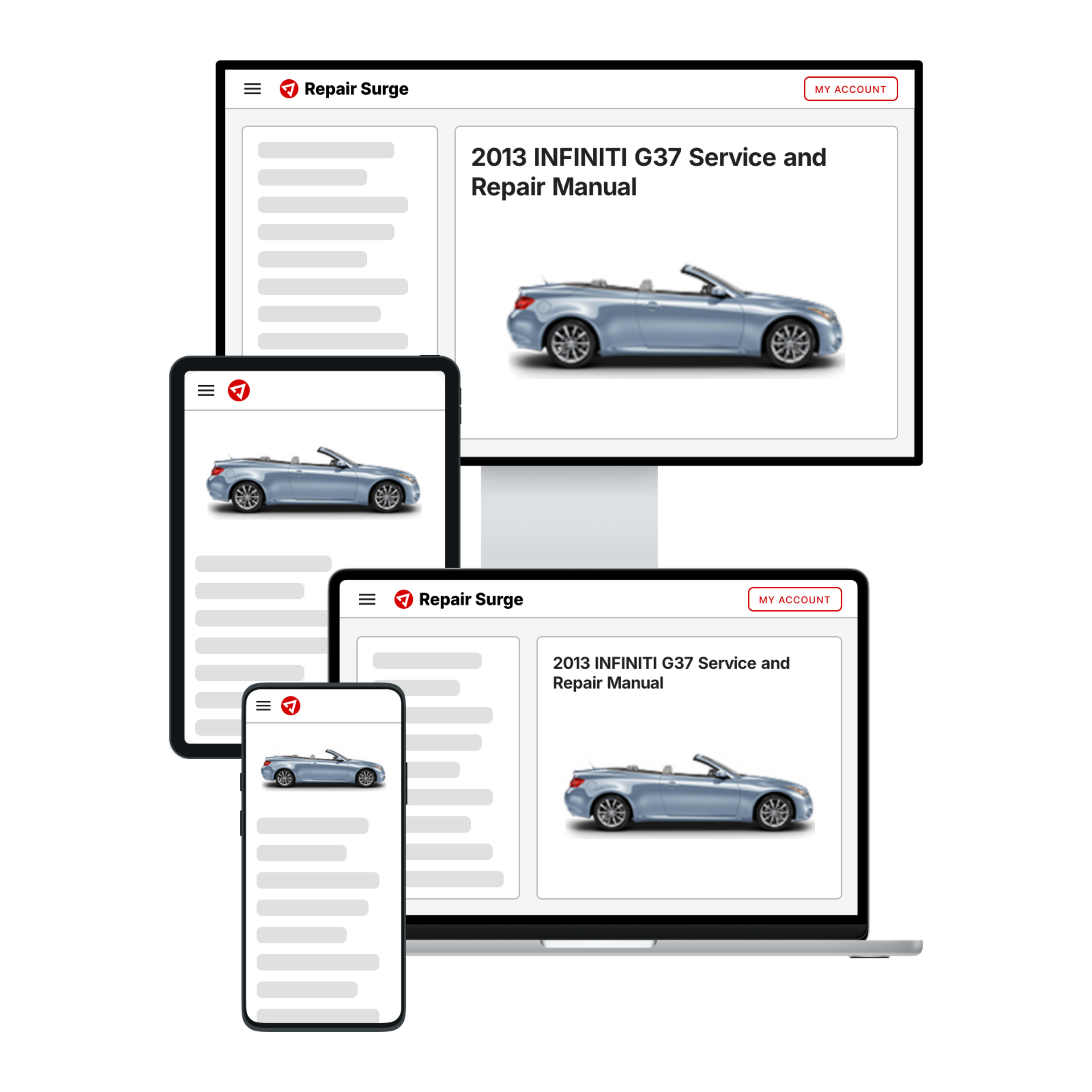 2013 INFINITI G37 service and repair manual hero image