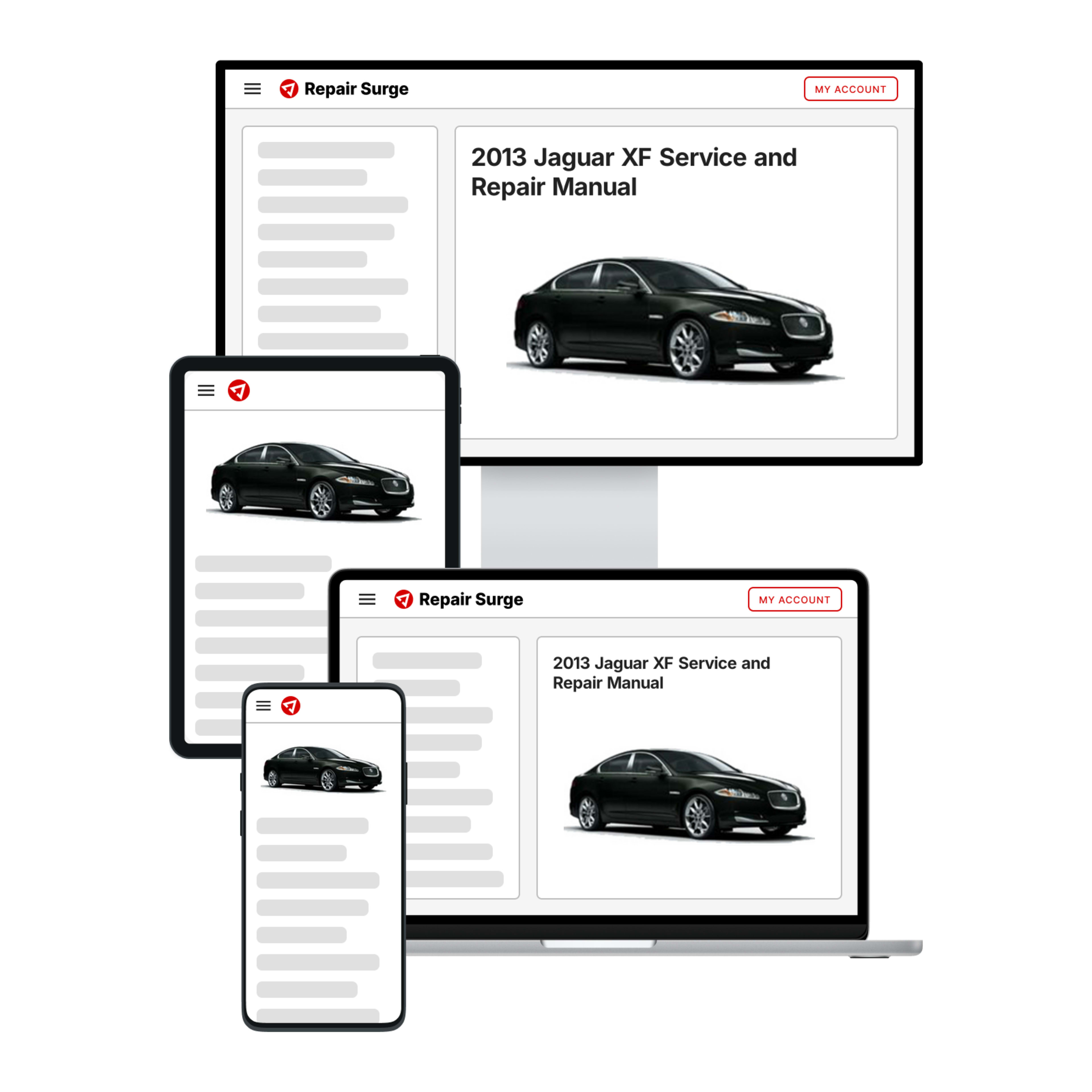 2013 Jaguar XF service and repair manual hero image