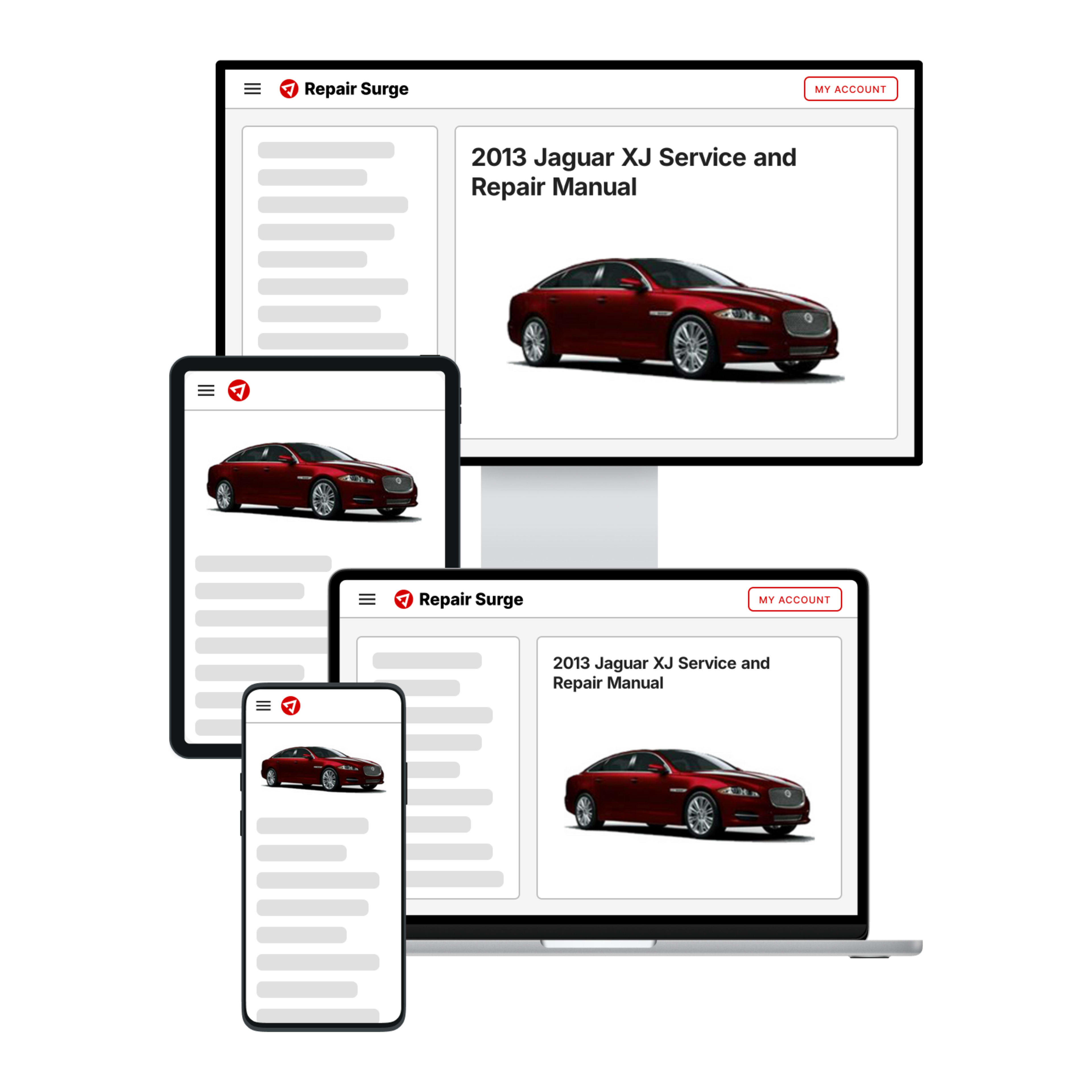 2013 Jaguar XJ service and repair manual hero image