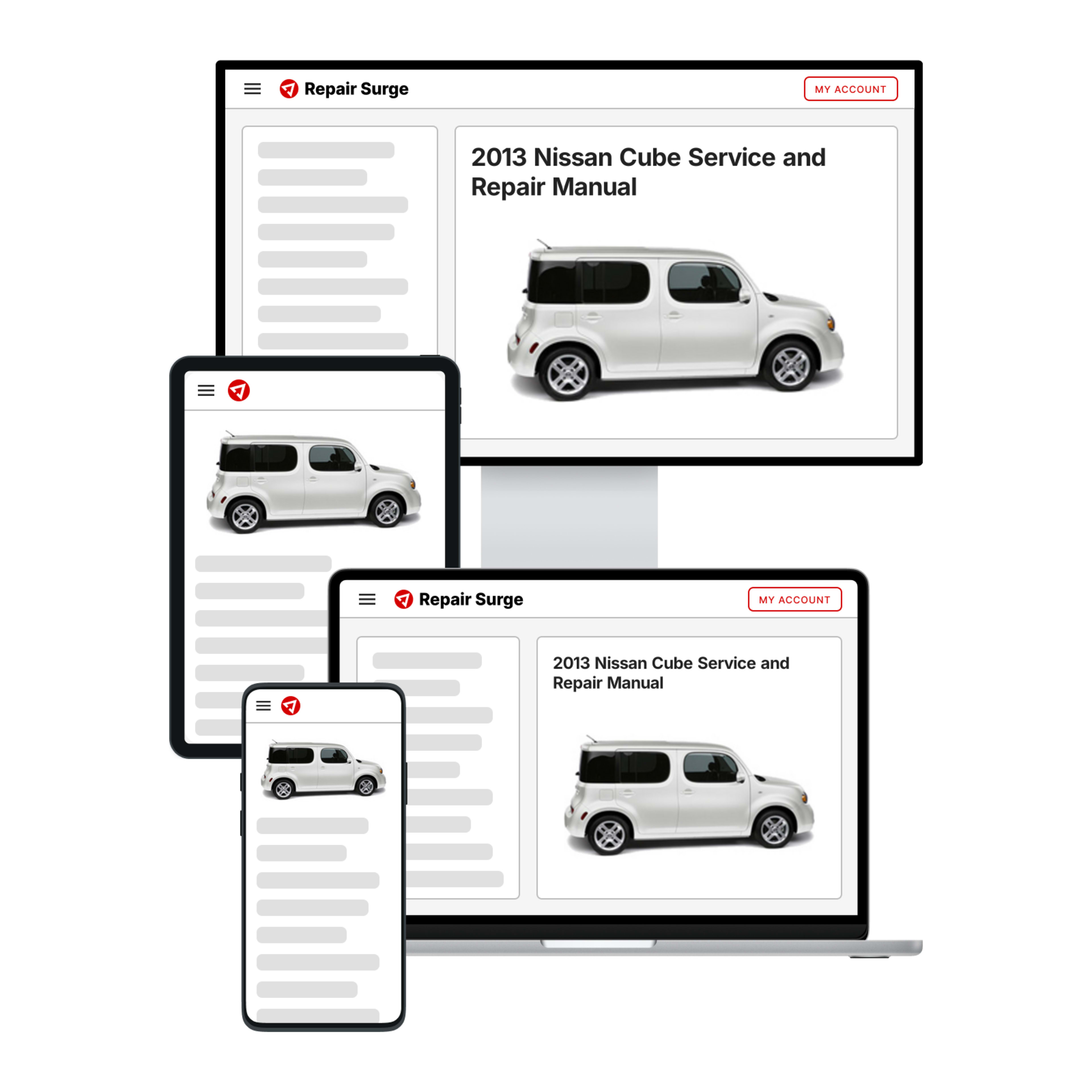 2013 Nissan Cube service and repair manual hero image