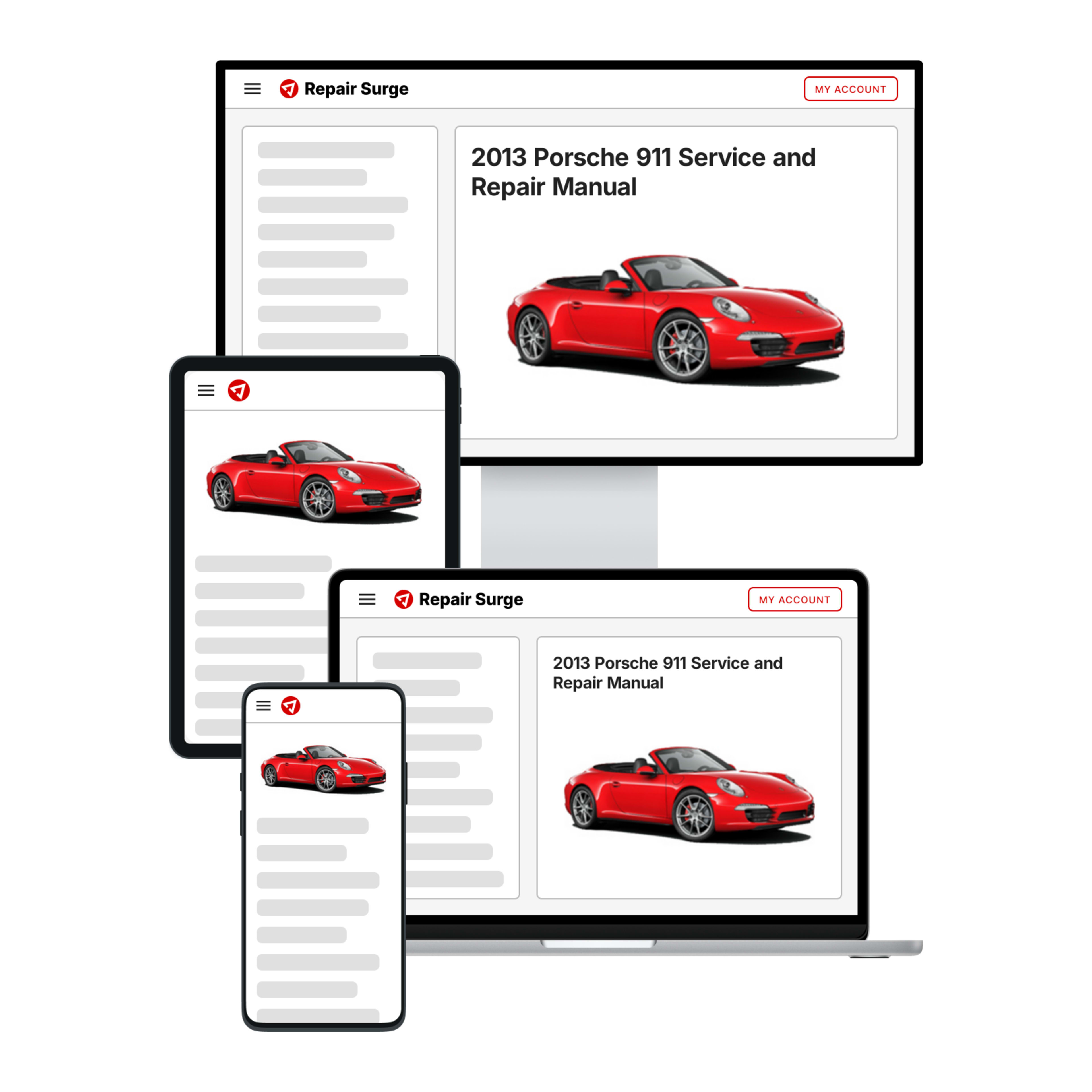 2013 Porsche 911 service and repair manual hero image
