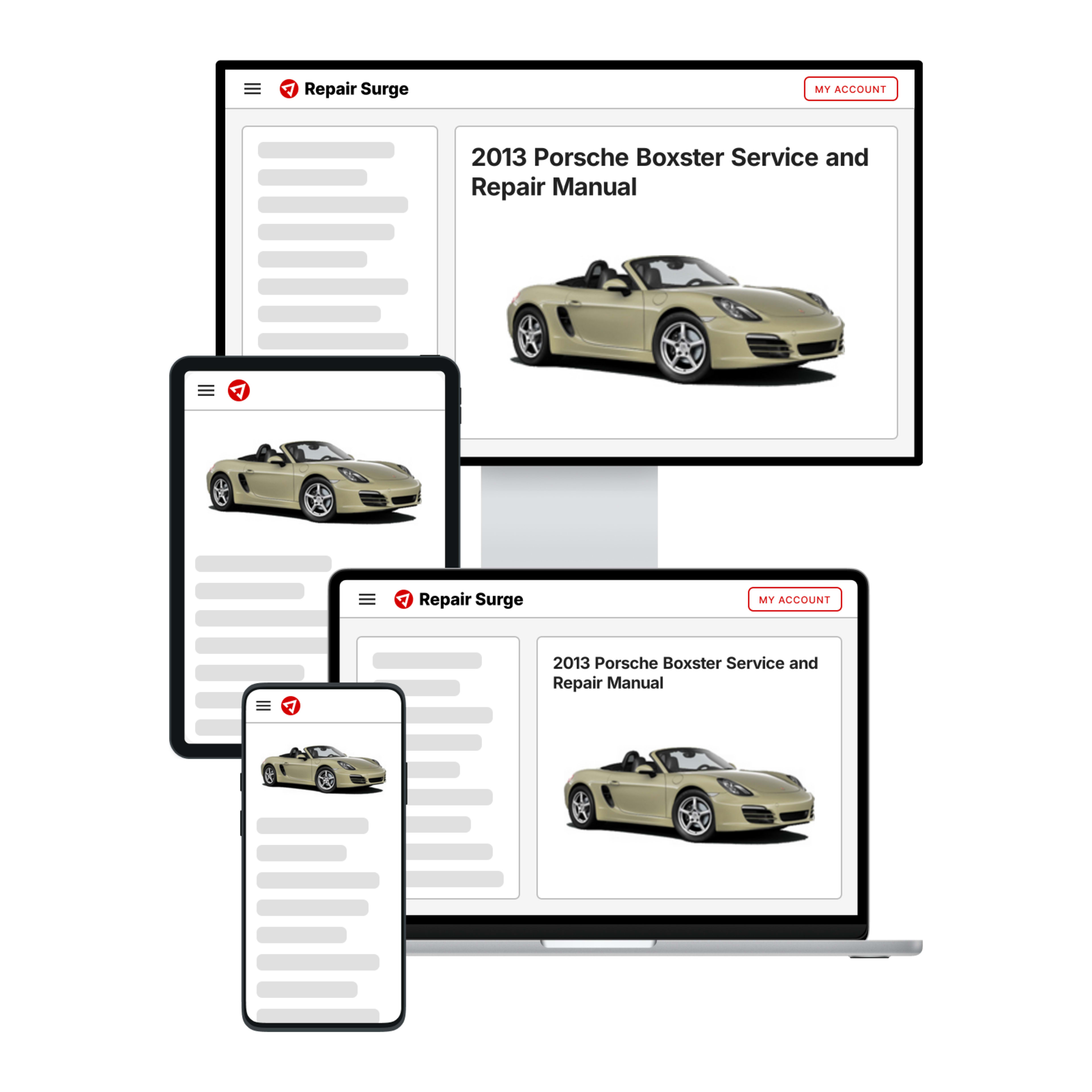 2013 Porsche Boxster service and repair manual hero image