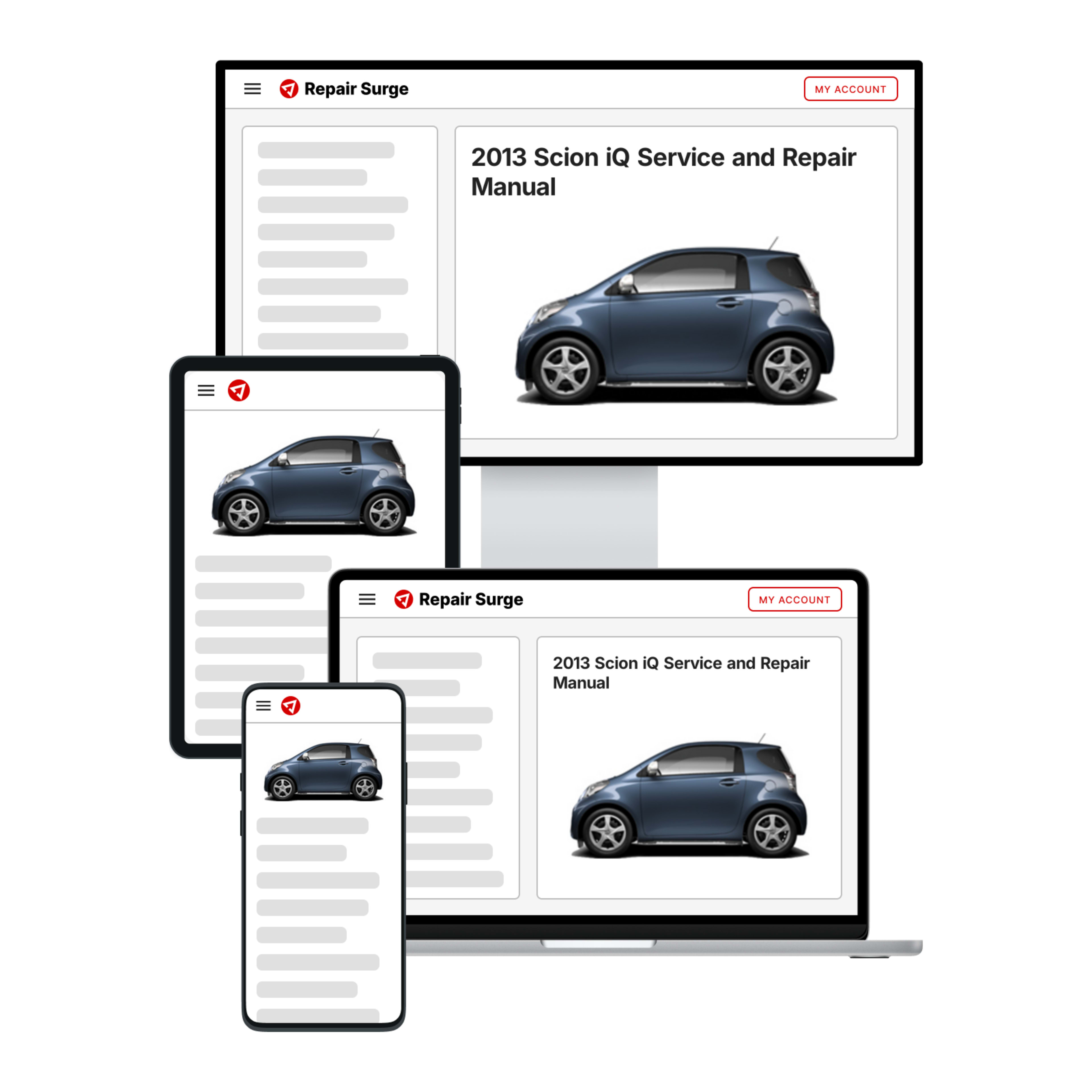 2013 Scion iQ service and repair manual hero image