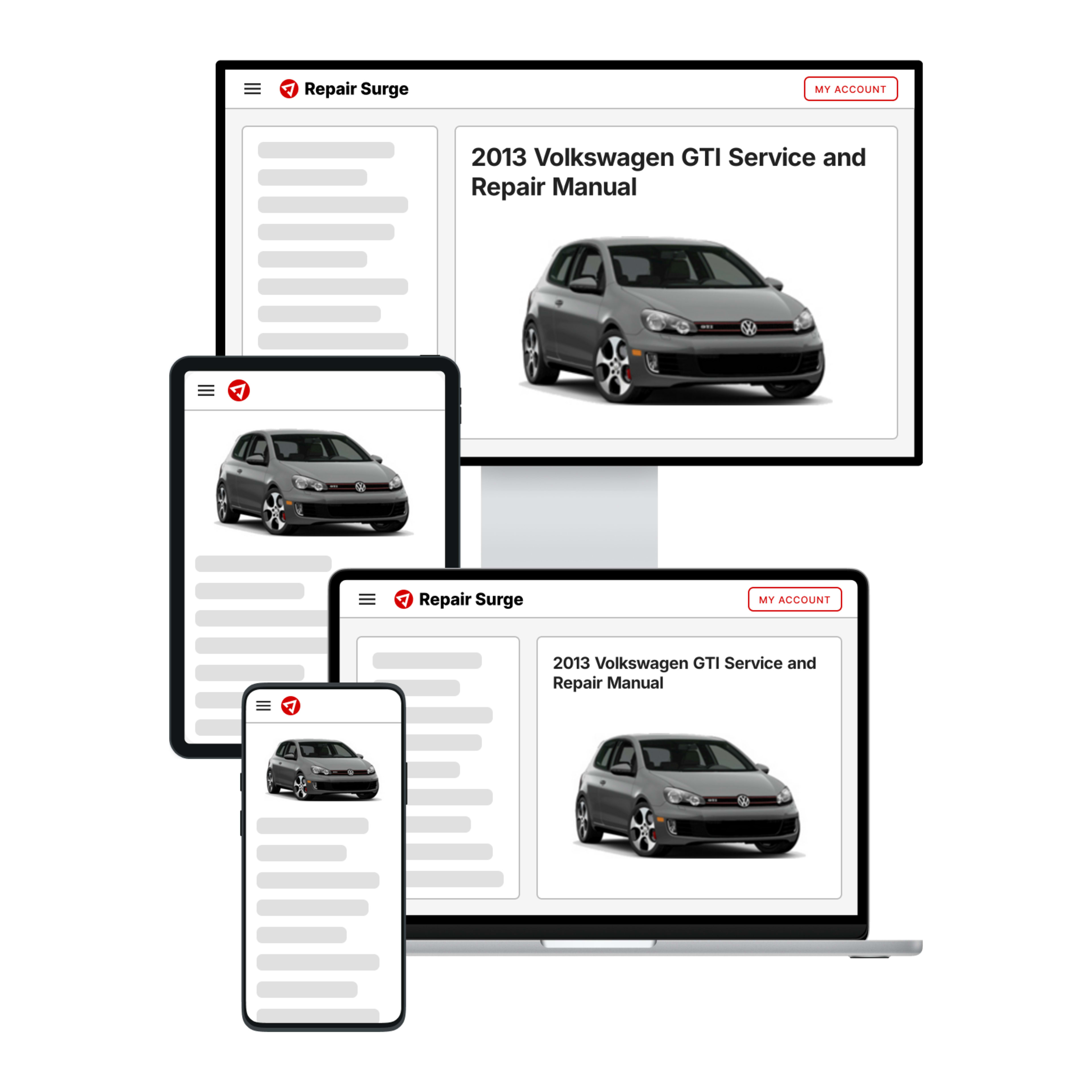2013 Volkswagen GTI service and repair manual hero image