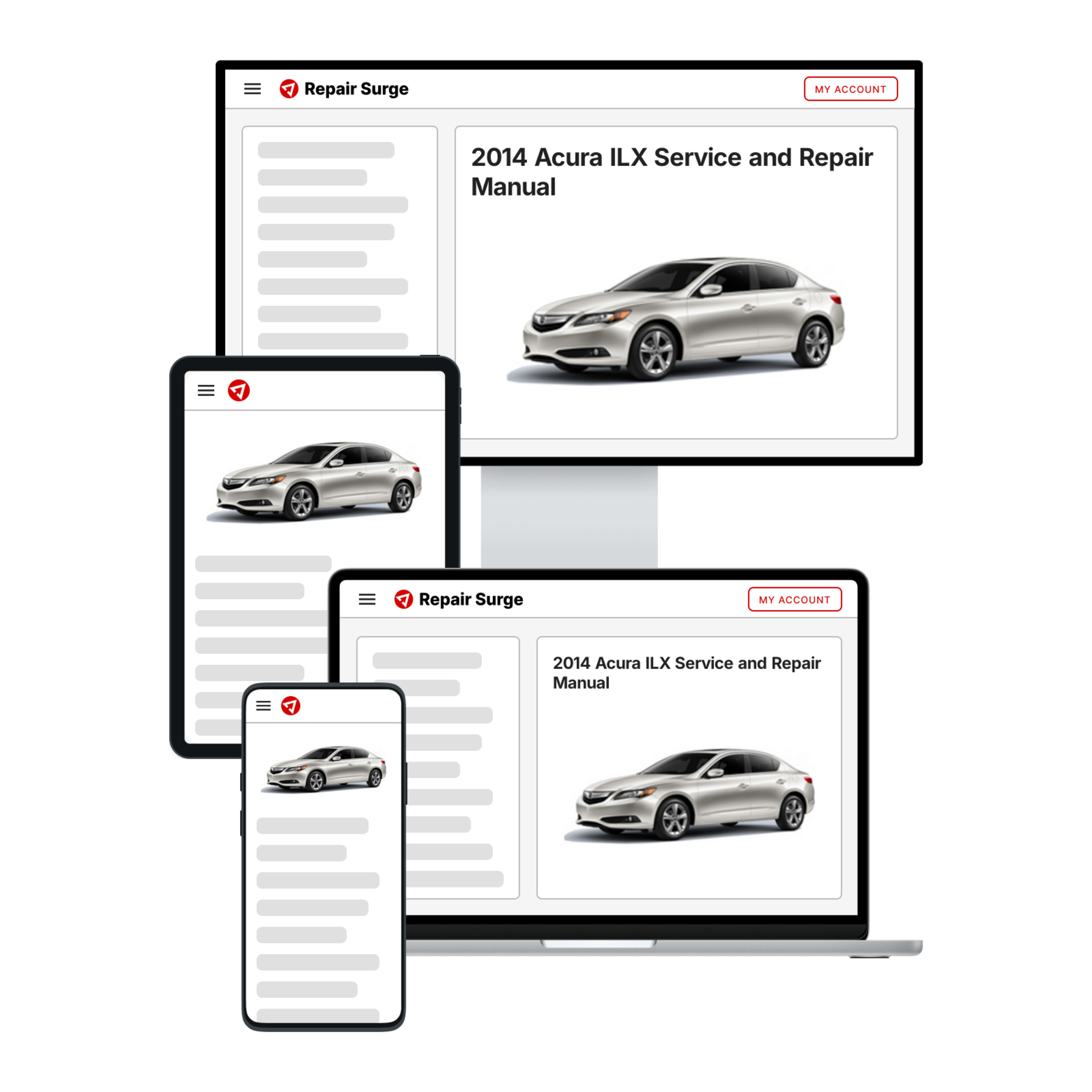 2014 Acura ILX service and repair manual hero image