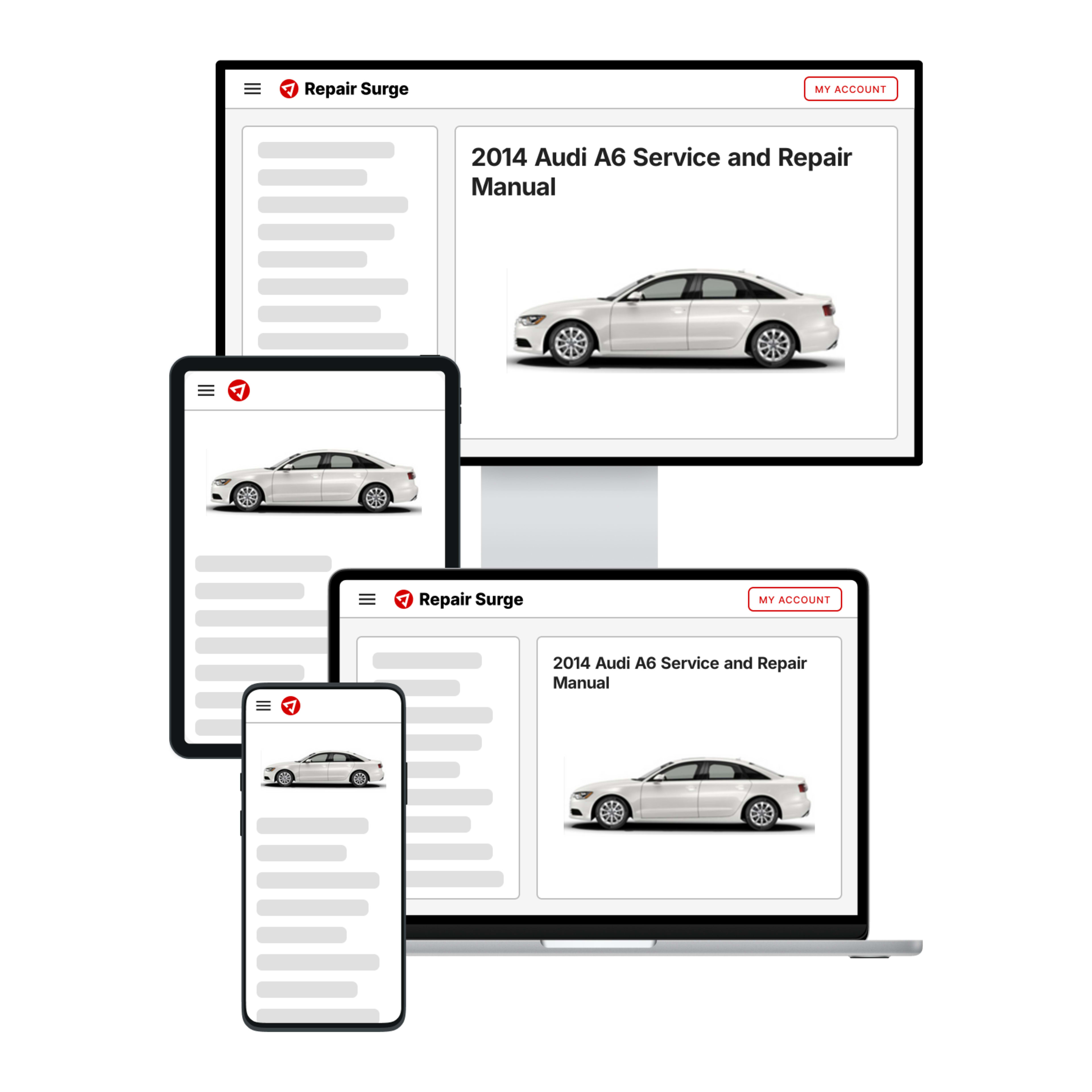 2014 Audi A6 service and repair manual hero image