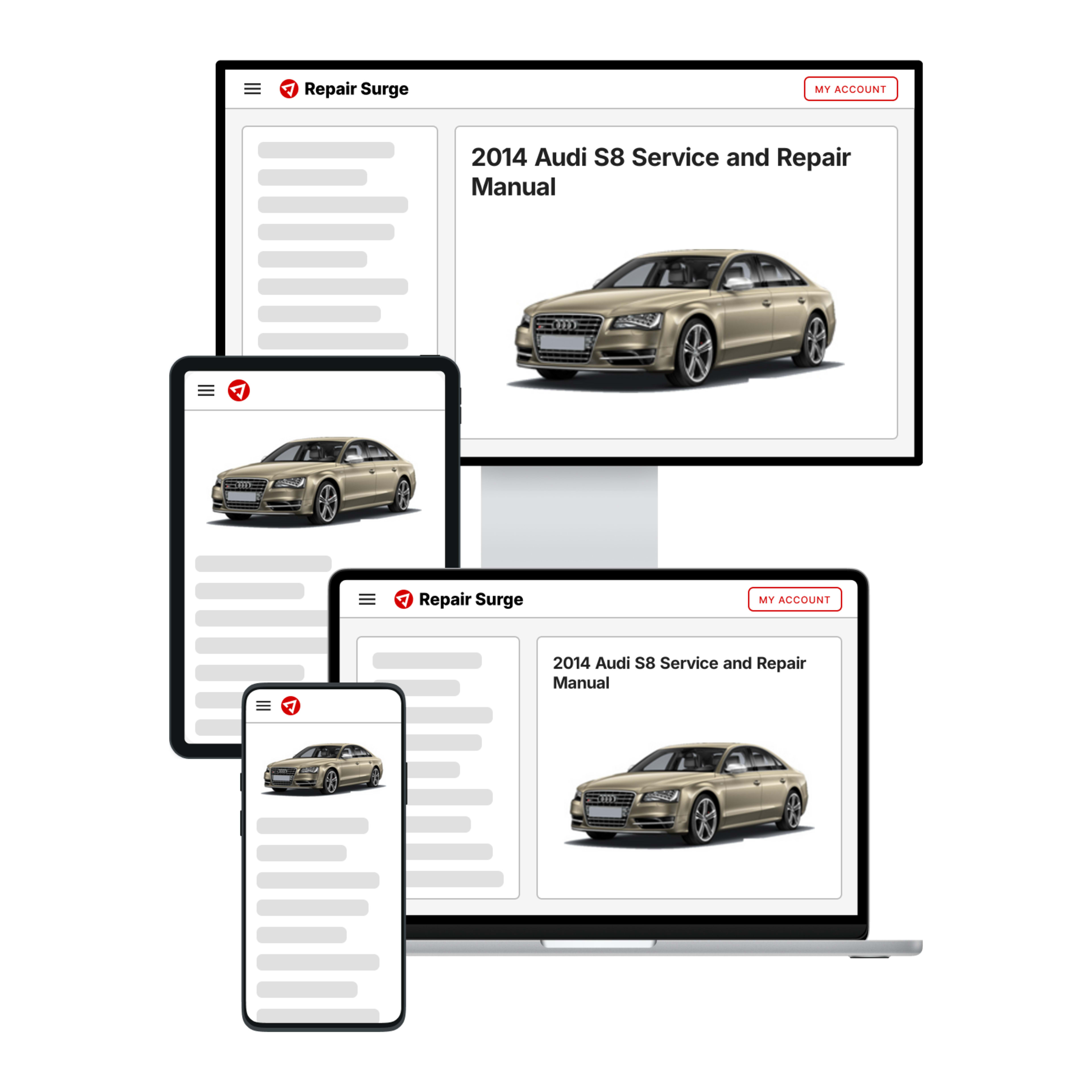 2014 Audi S8 service and repair manual hero image