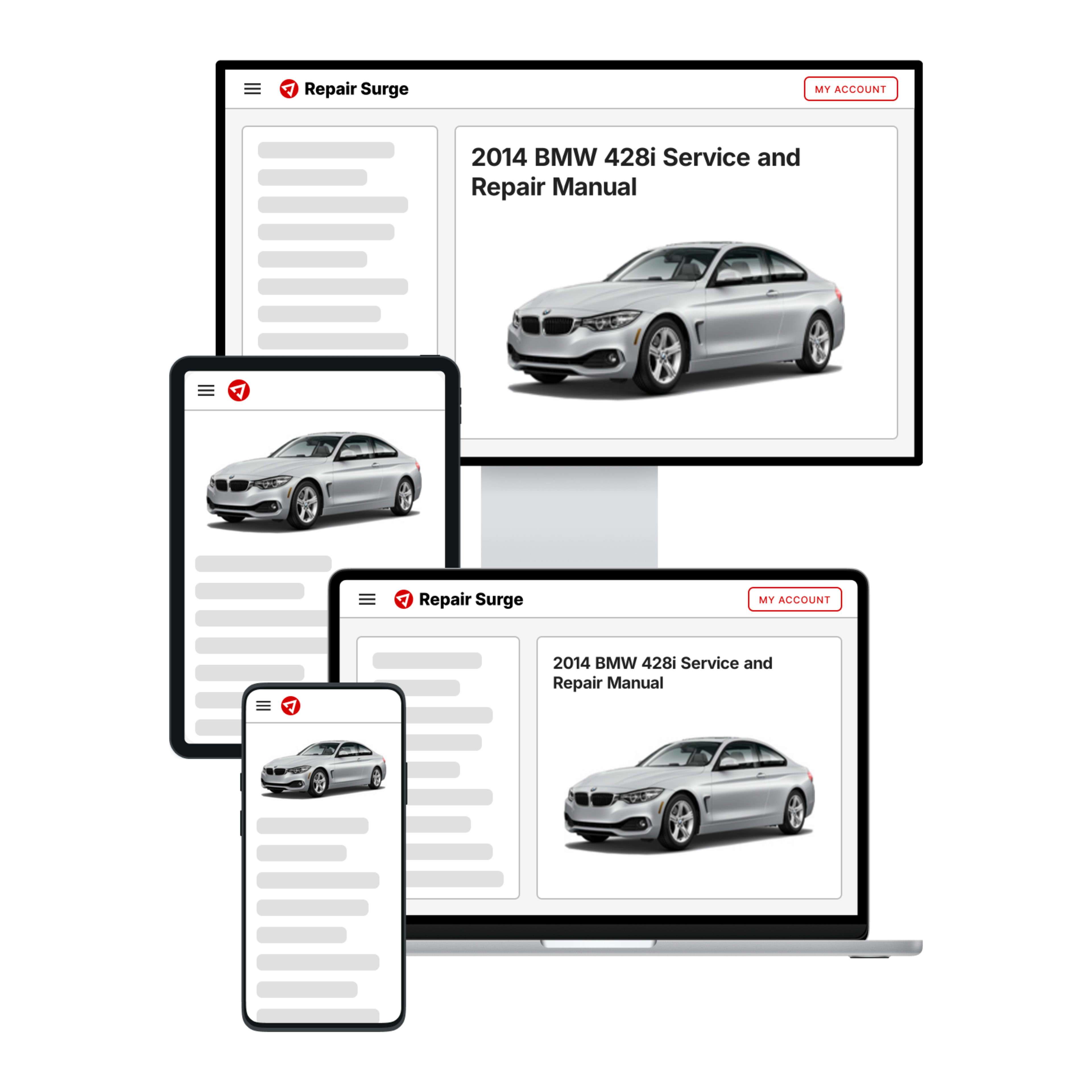 2014 BMW 428i service and repair manual hero image