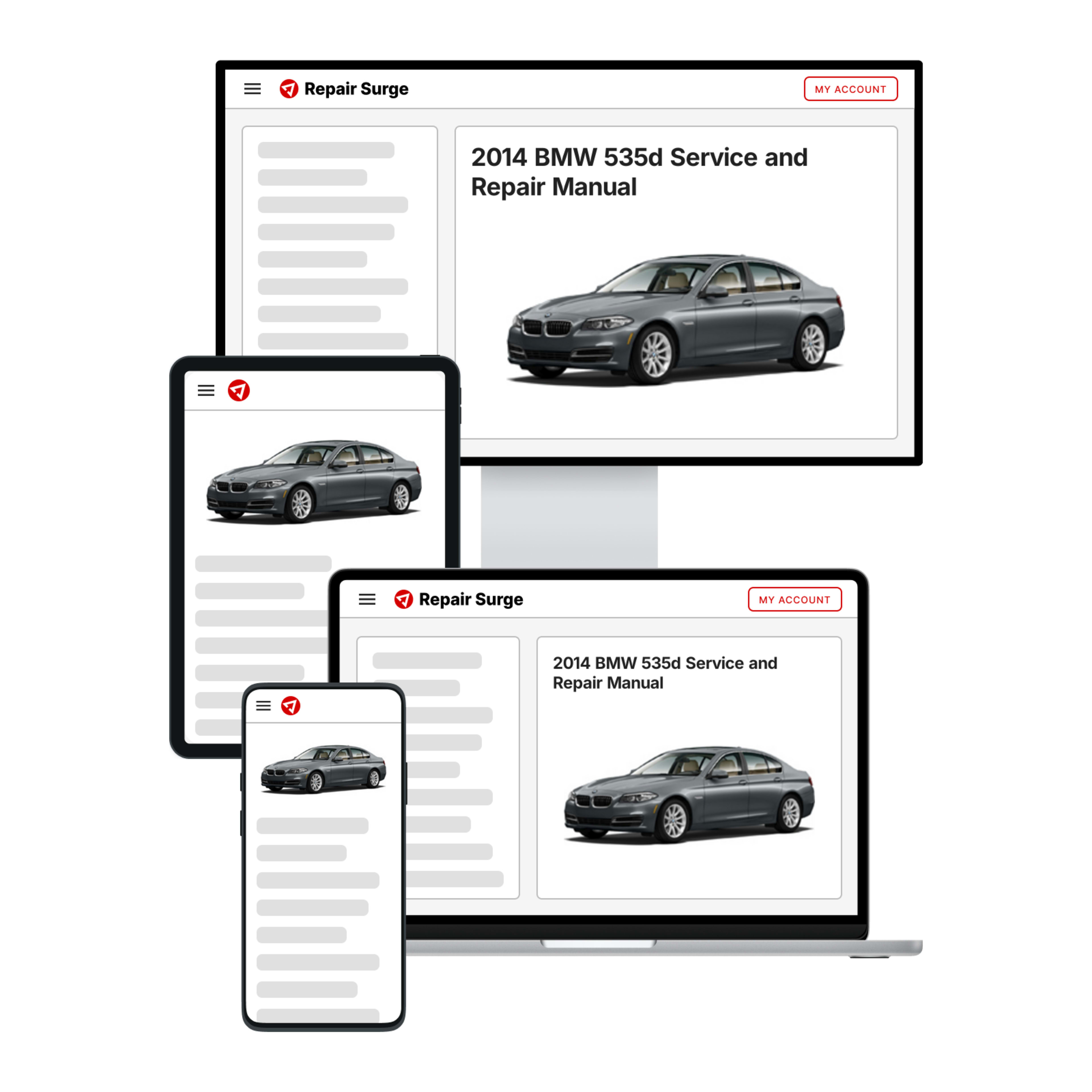 2014 BMW 535d service and repair manual hero image