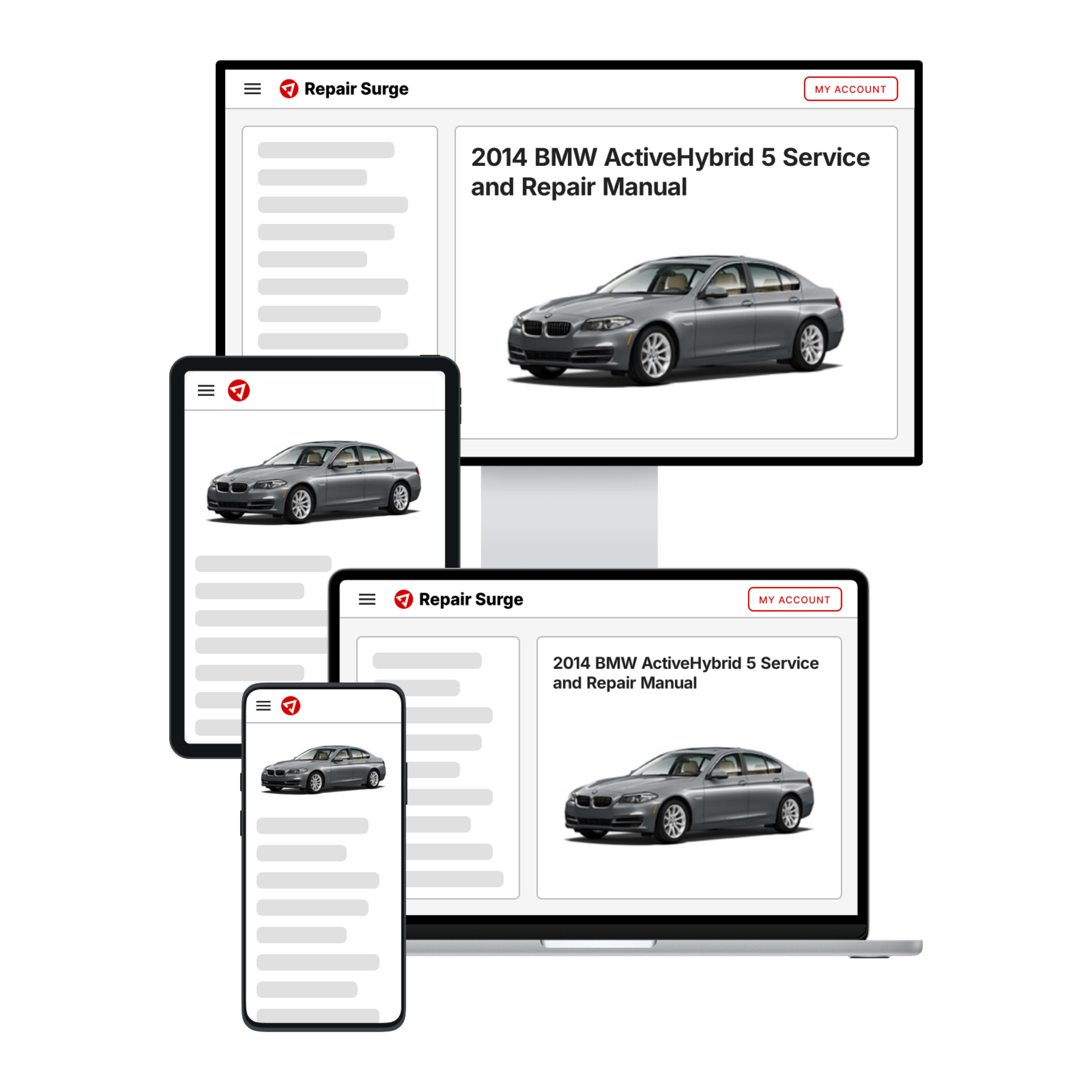 2014 BMW ActiveHybrid 5 service and repair manual hero image