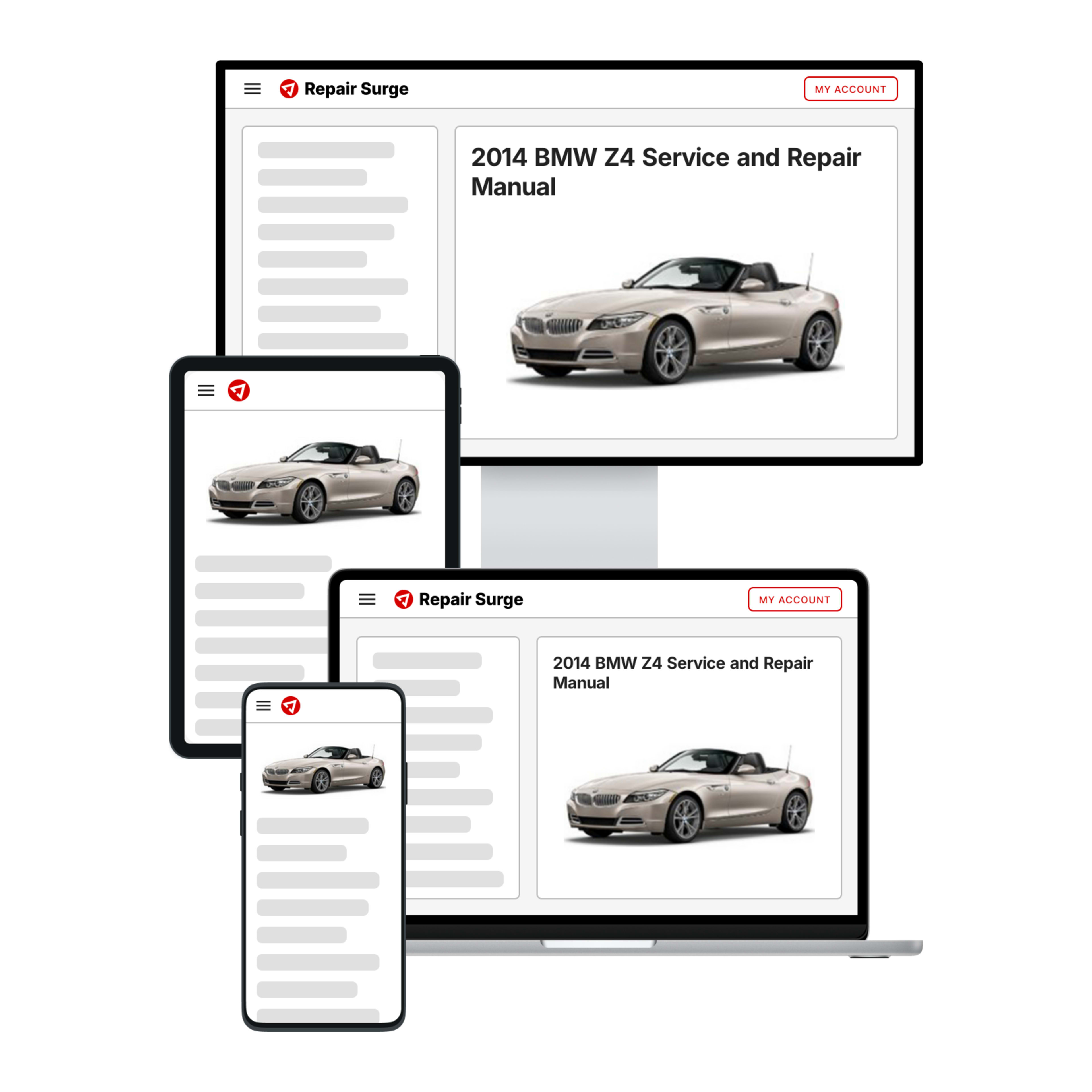2014 BMW Z4 service and repair manual hero image