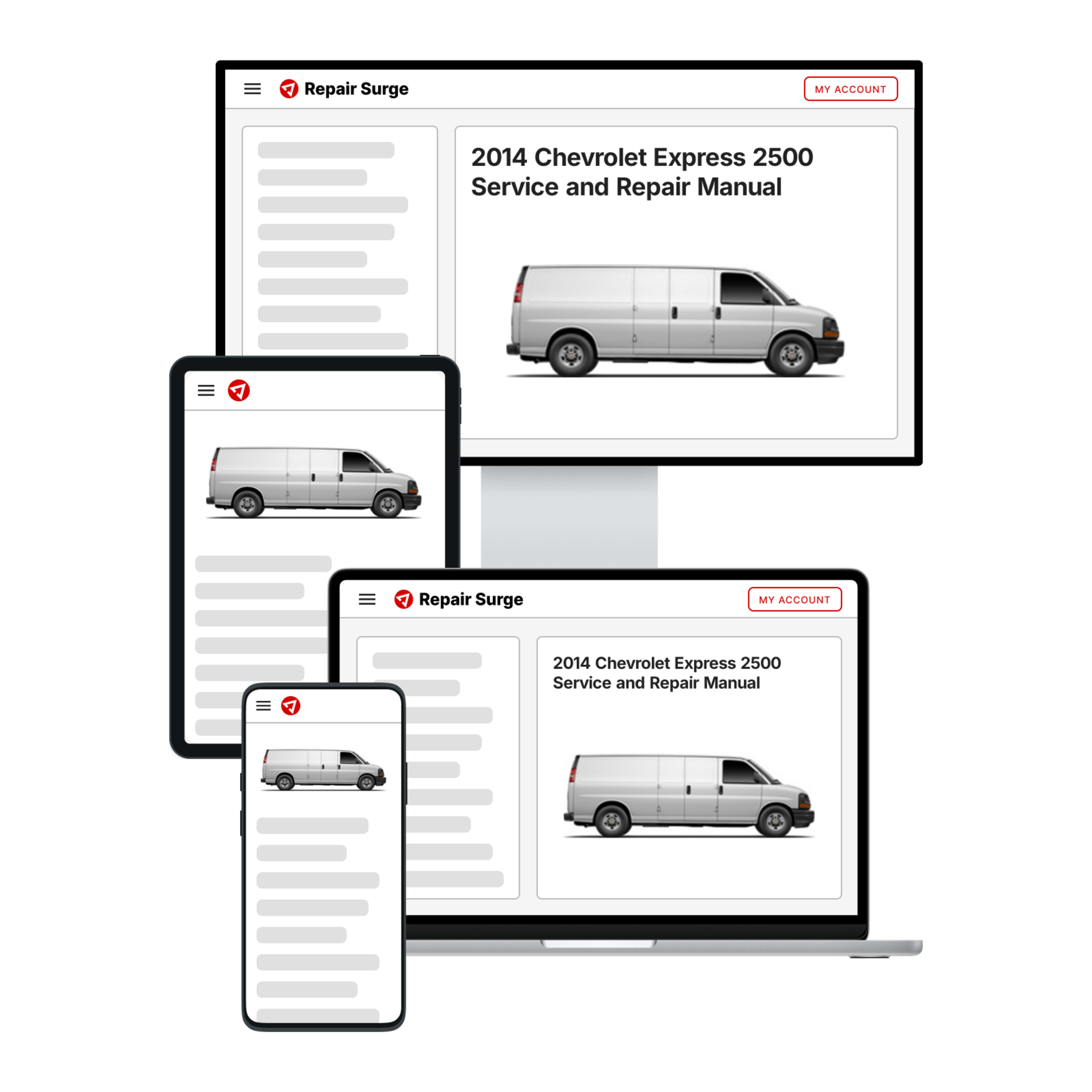 2014 Chevrolet Express 2500 service and repair manual hero image