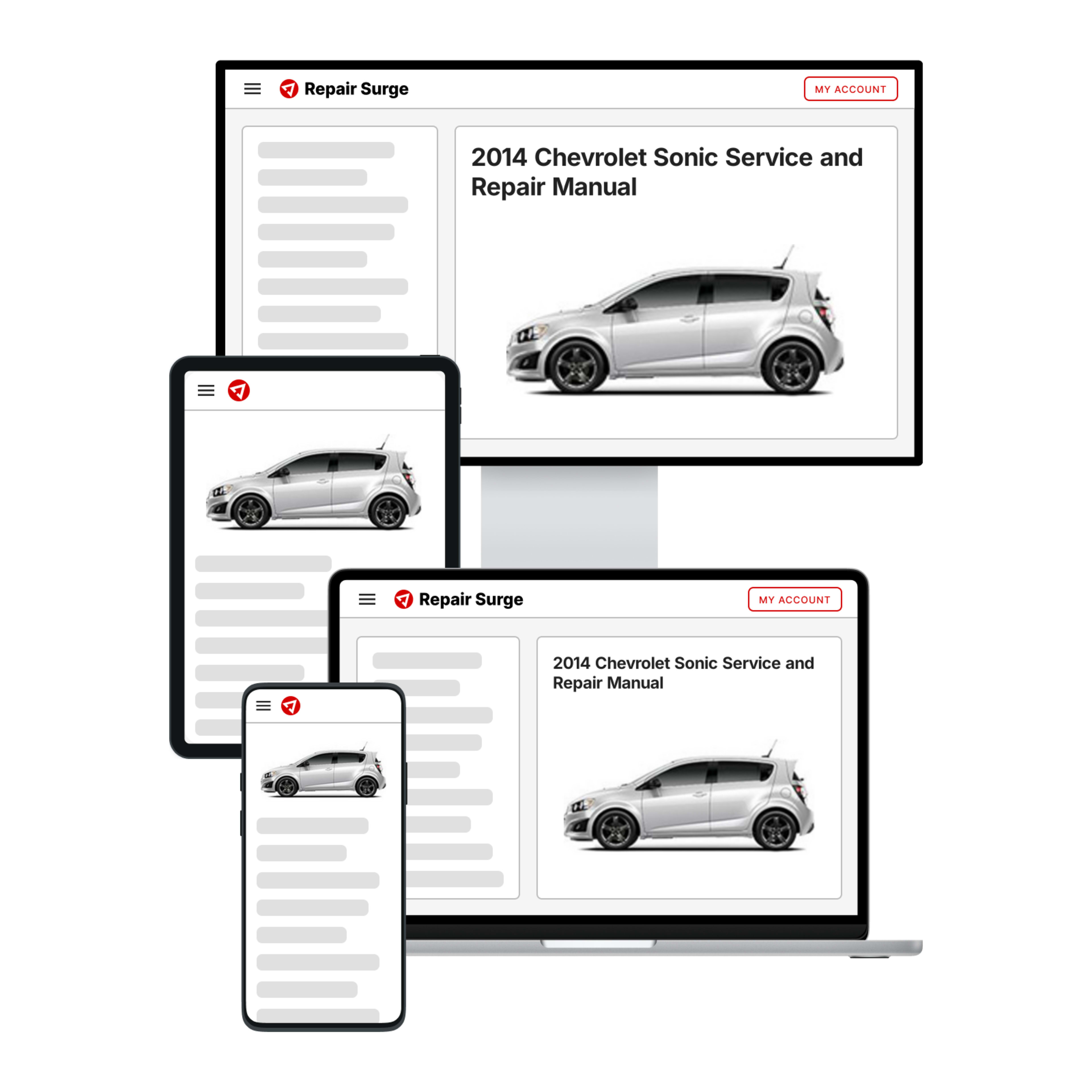 2014 Chevrolet Sonic service and repair manual hero image