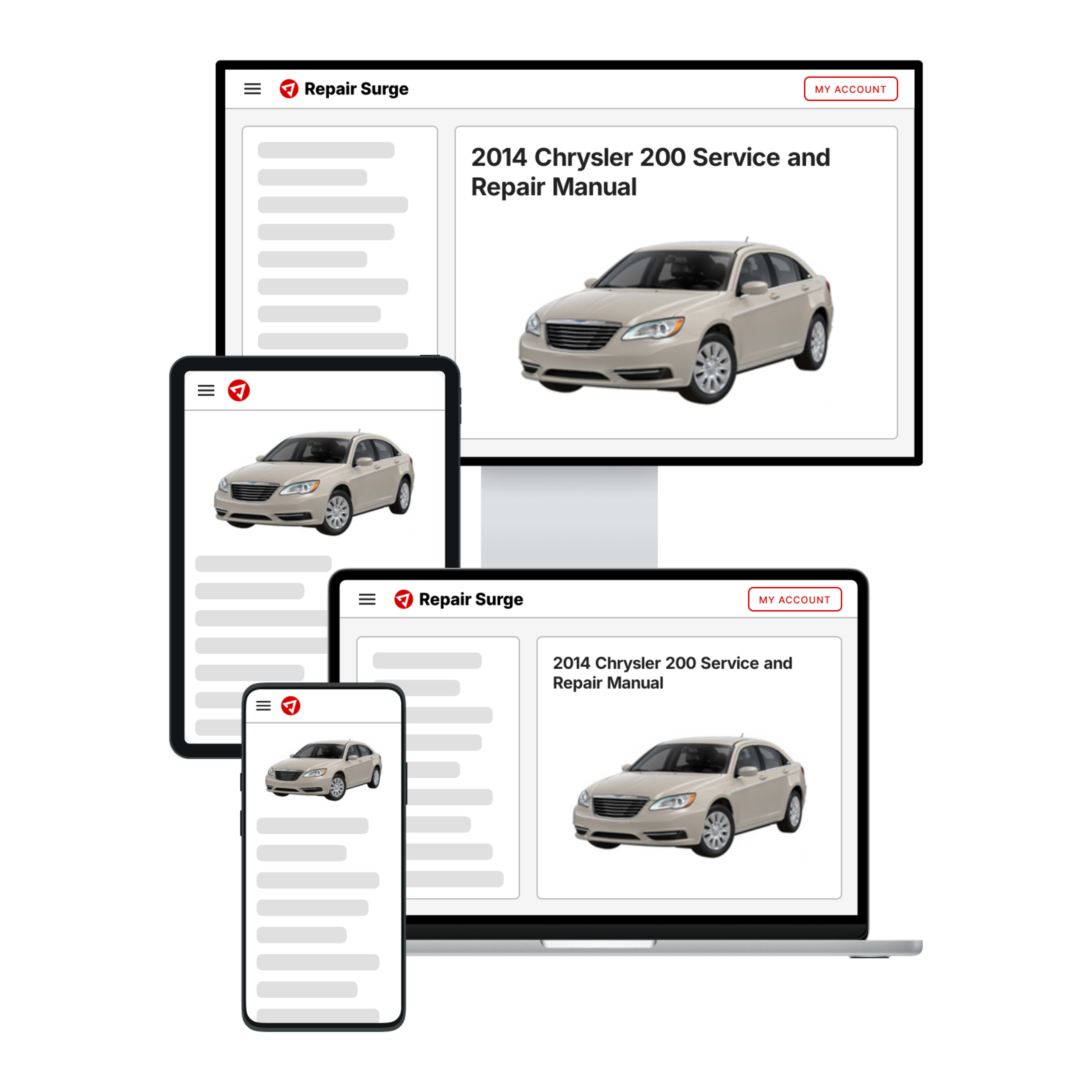 2014 Chrysler 200 service and repair manual hero image