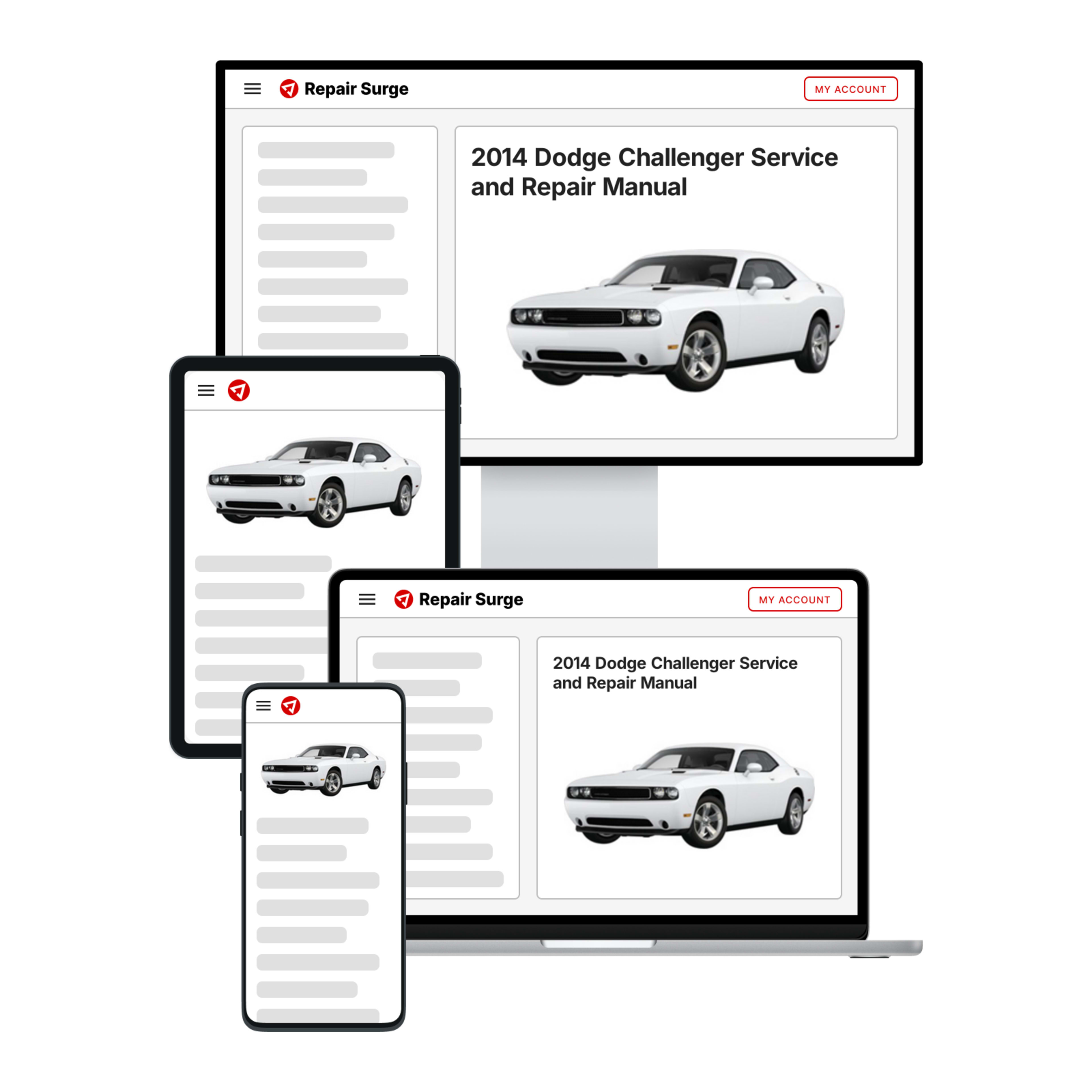 2014 Dodge Challenger service and repair manual hero image