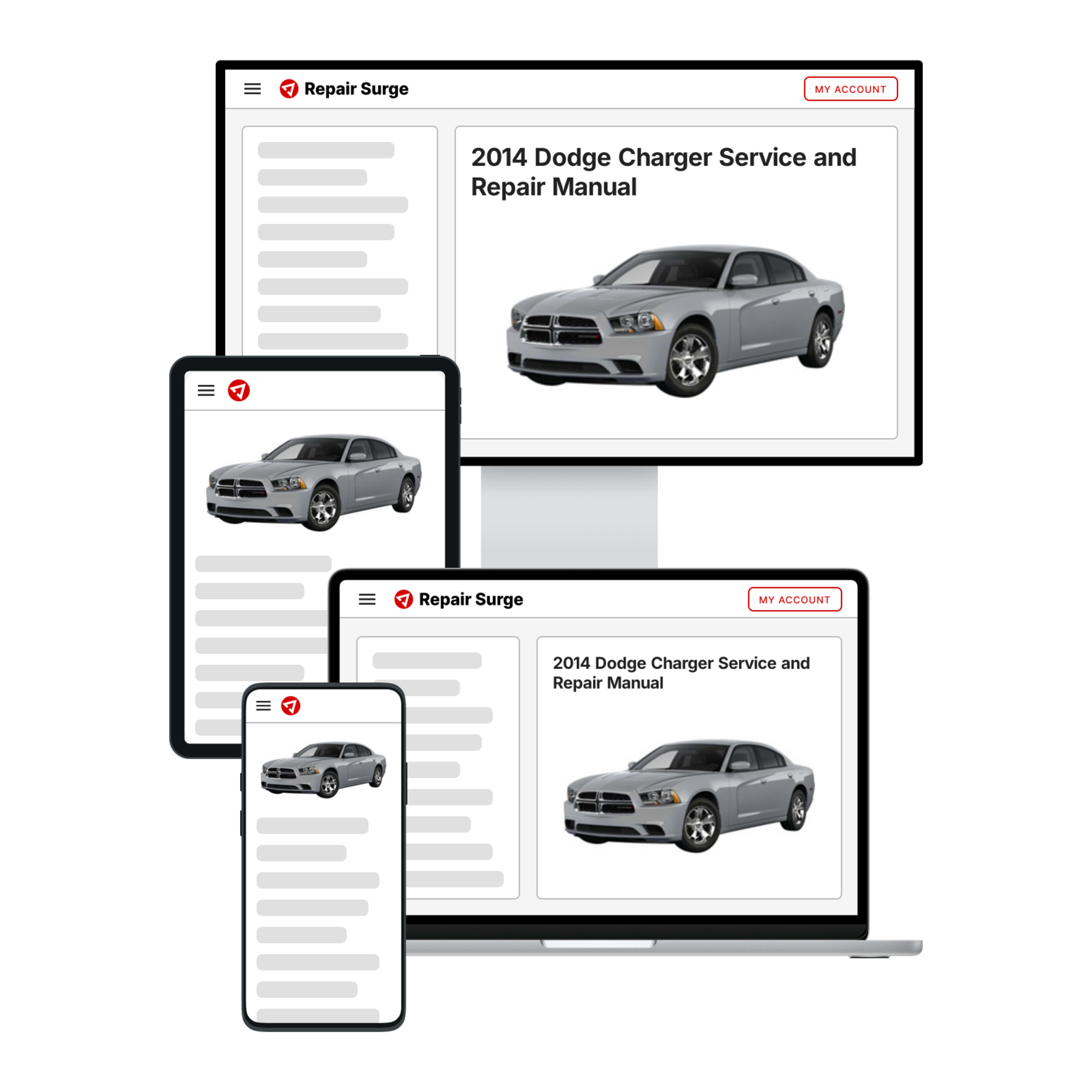 2014 Dodge Charger service and repair manual hero image
