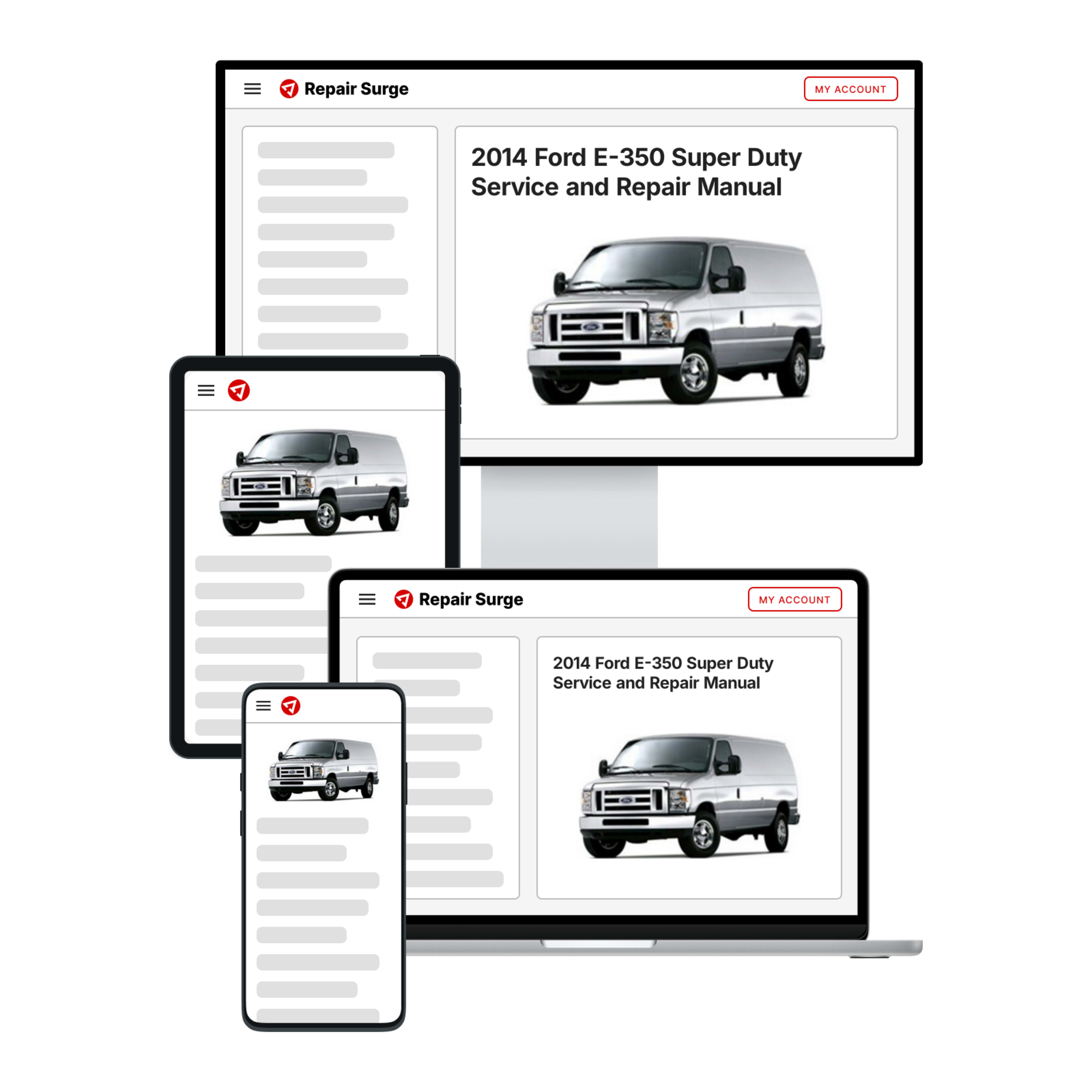 2014 Ford E-350 Super Duty service and repair manual hero image