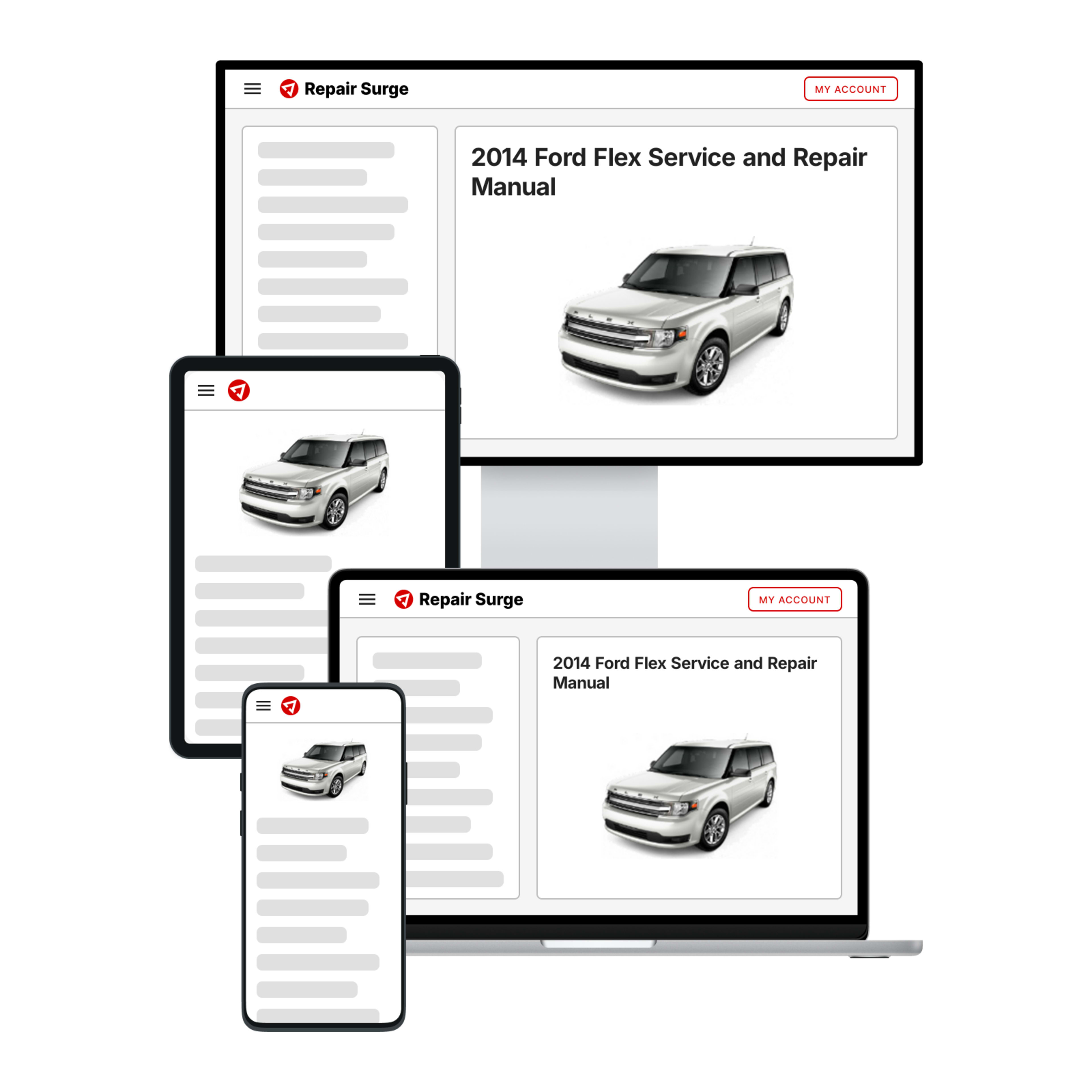 2014 Ford Flex service and repair manual hero image